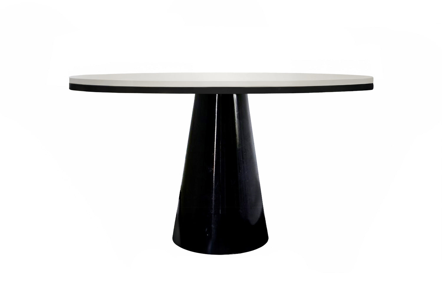 Chi Dining Table White/Black Gloss Lacquer