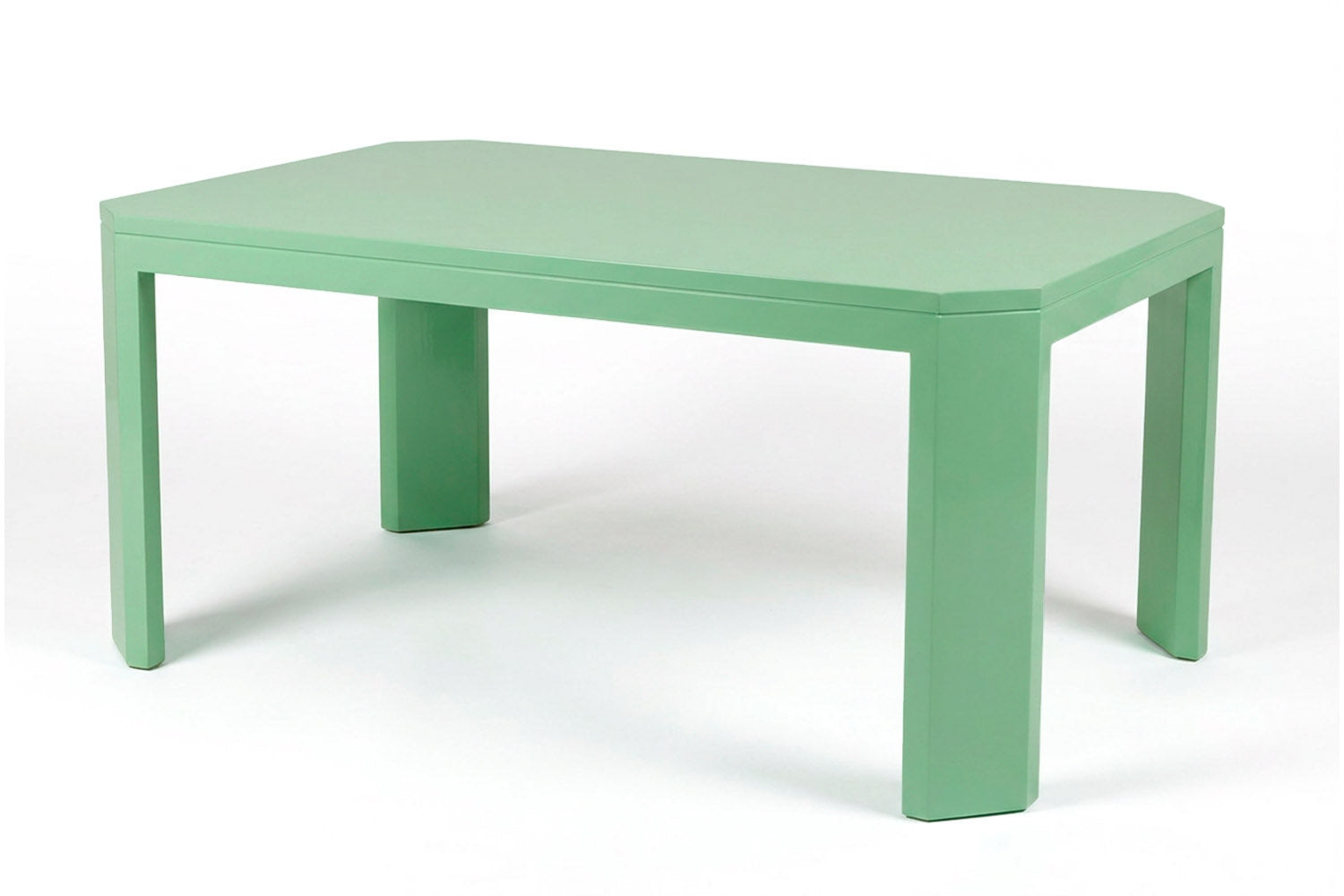 Acento Dining Table Aquamarine Lacquer