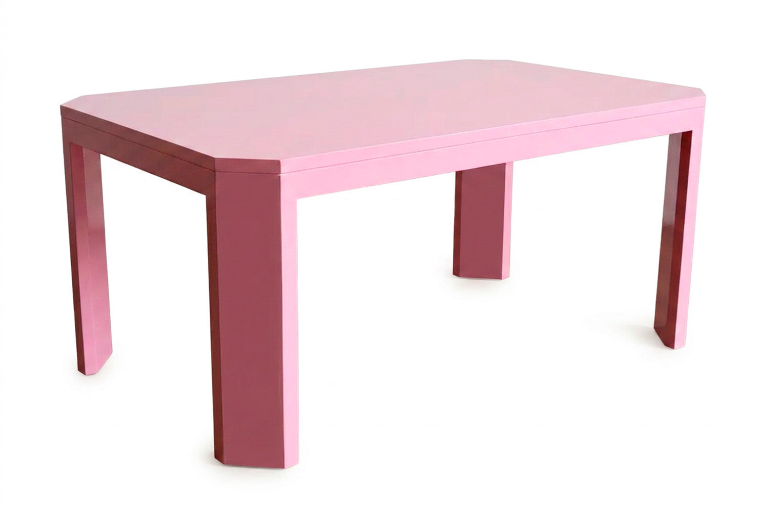 Acento Dining Table Pink Lacquer