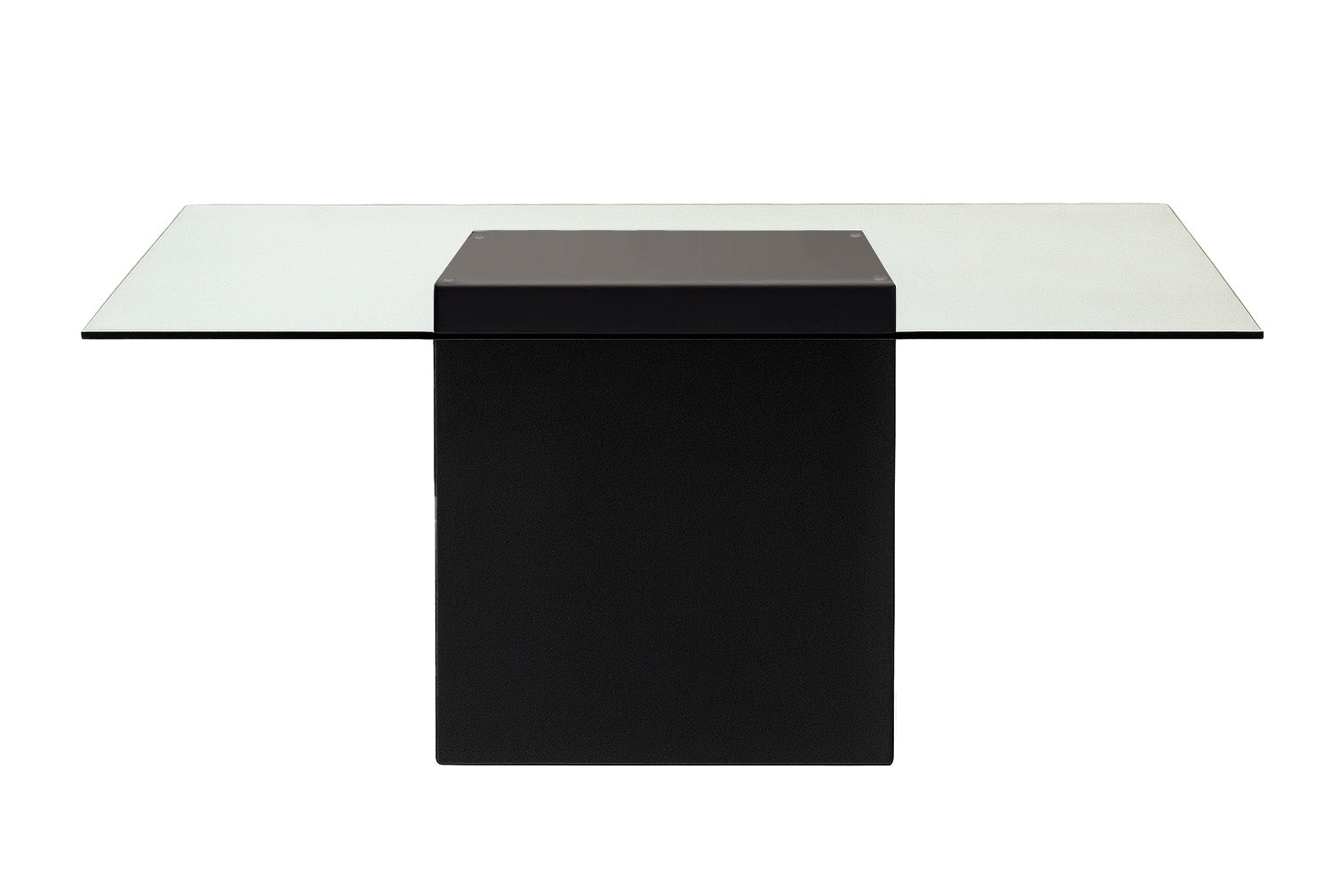 Aire Dining Table Glass Black Lacquer