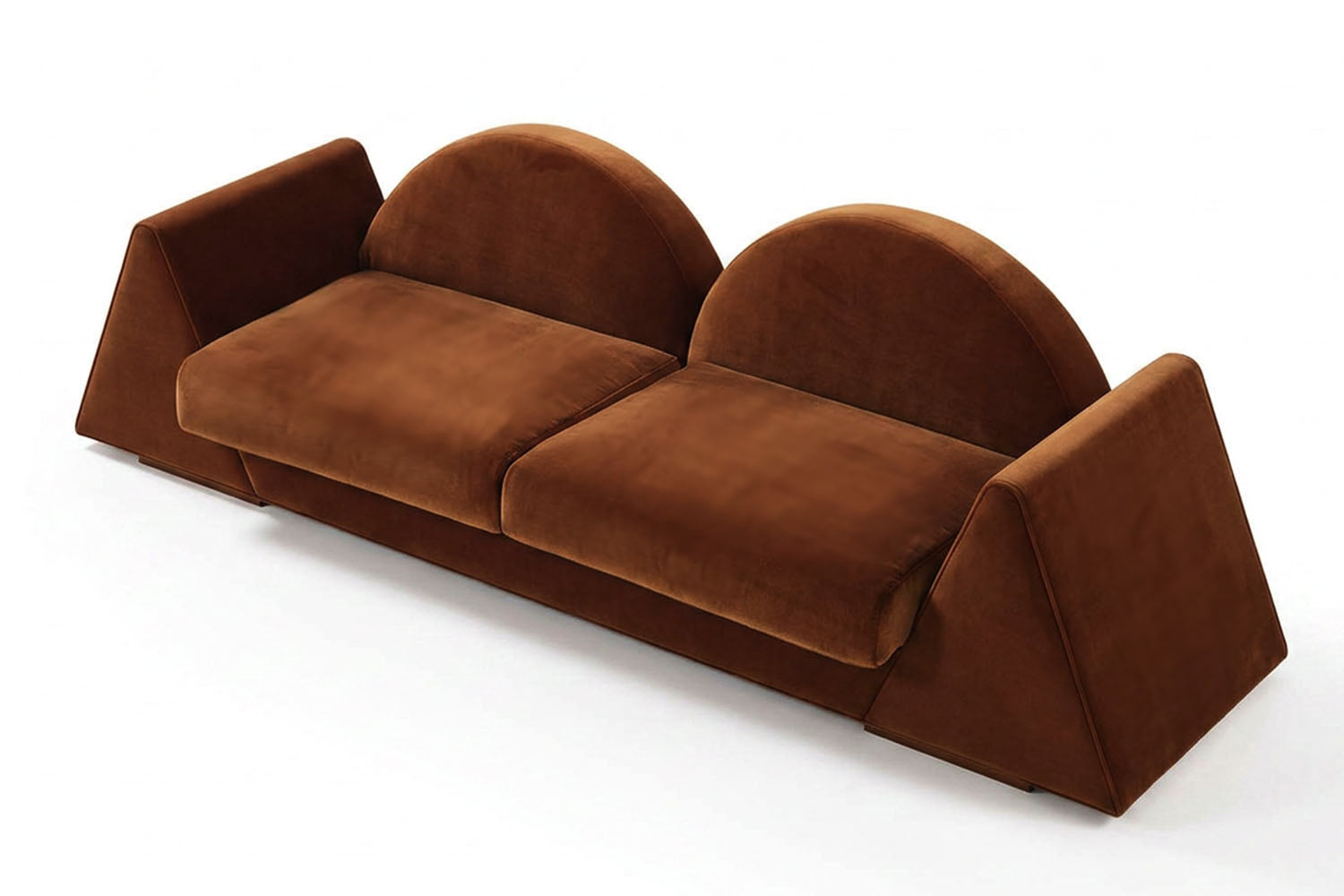 Amanecer Sofa Brown Velvet