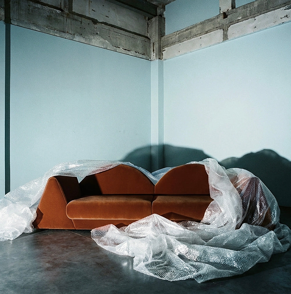 Amanecer Sofa Brown Velvet