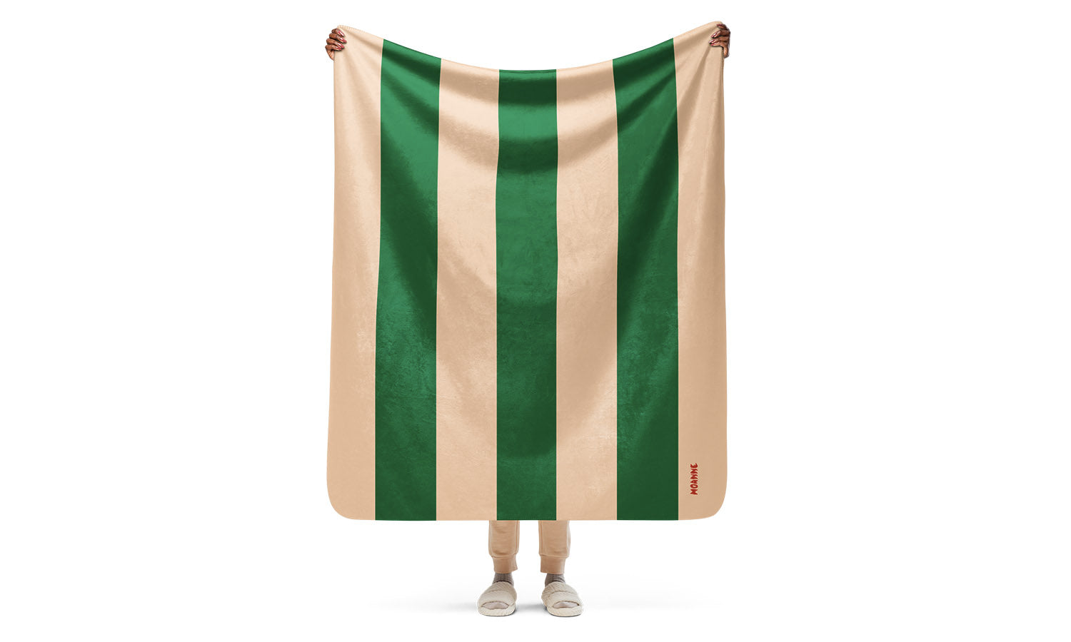Manta Boreal Rayas Verde/Beige