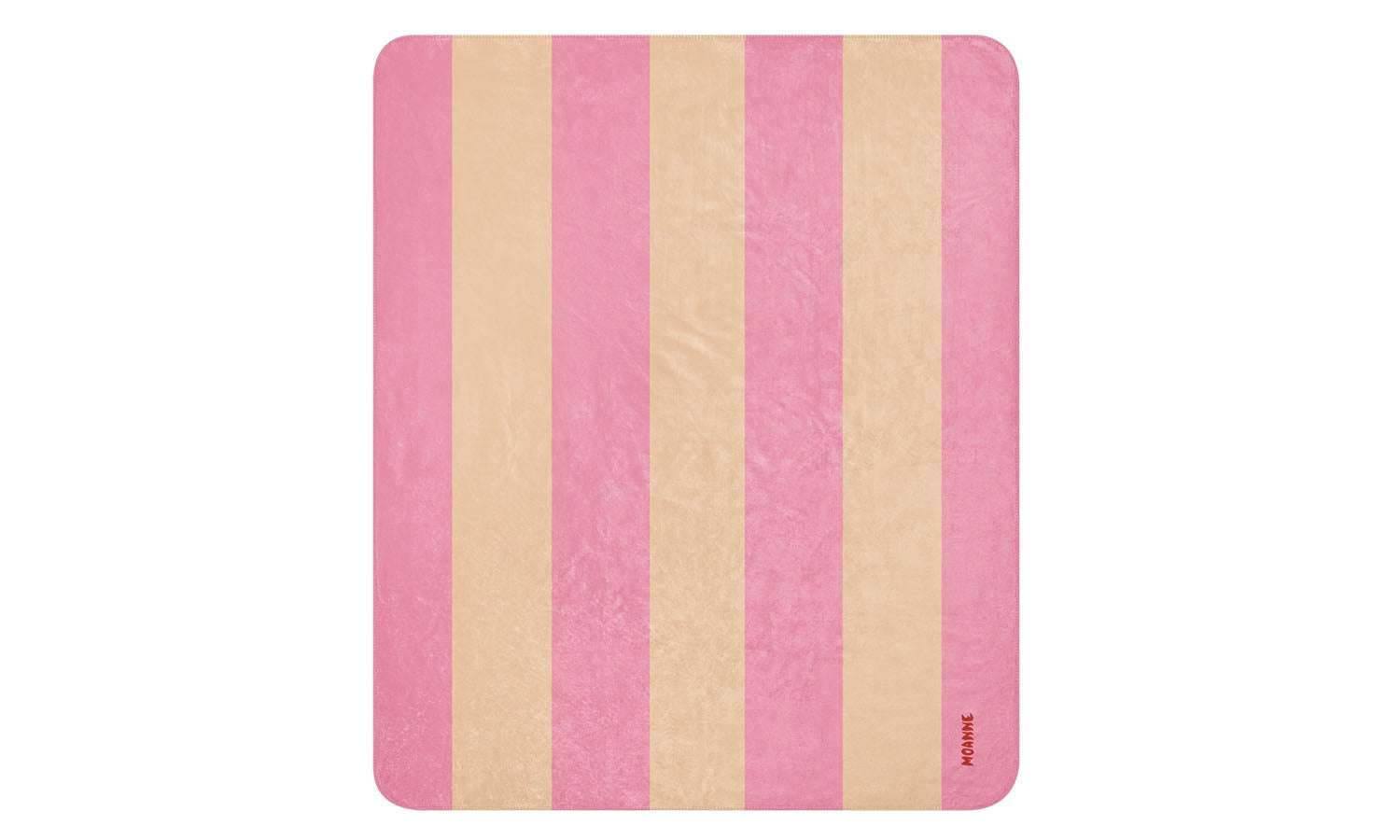 Manta Boreal a Rayas Beige/Rosa