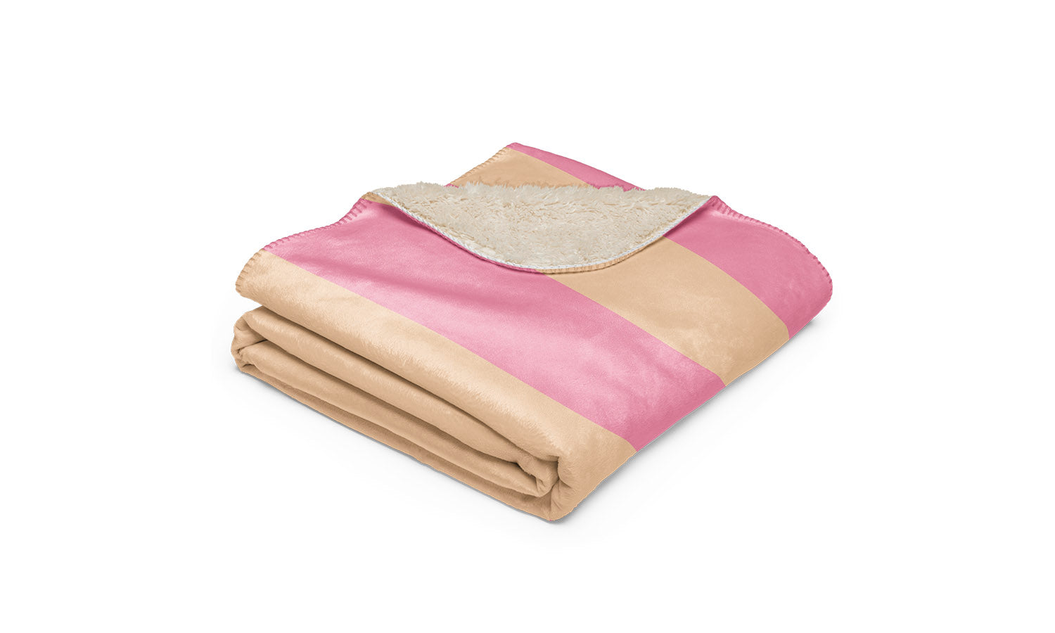 Manta Boreal a Rayas Beige/Rosa