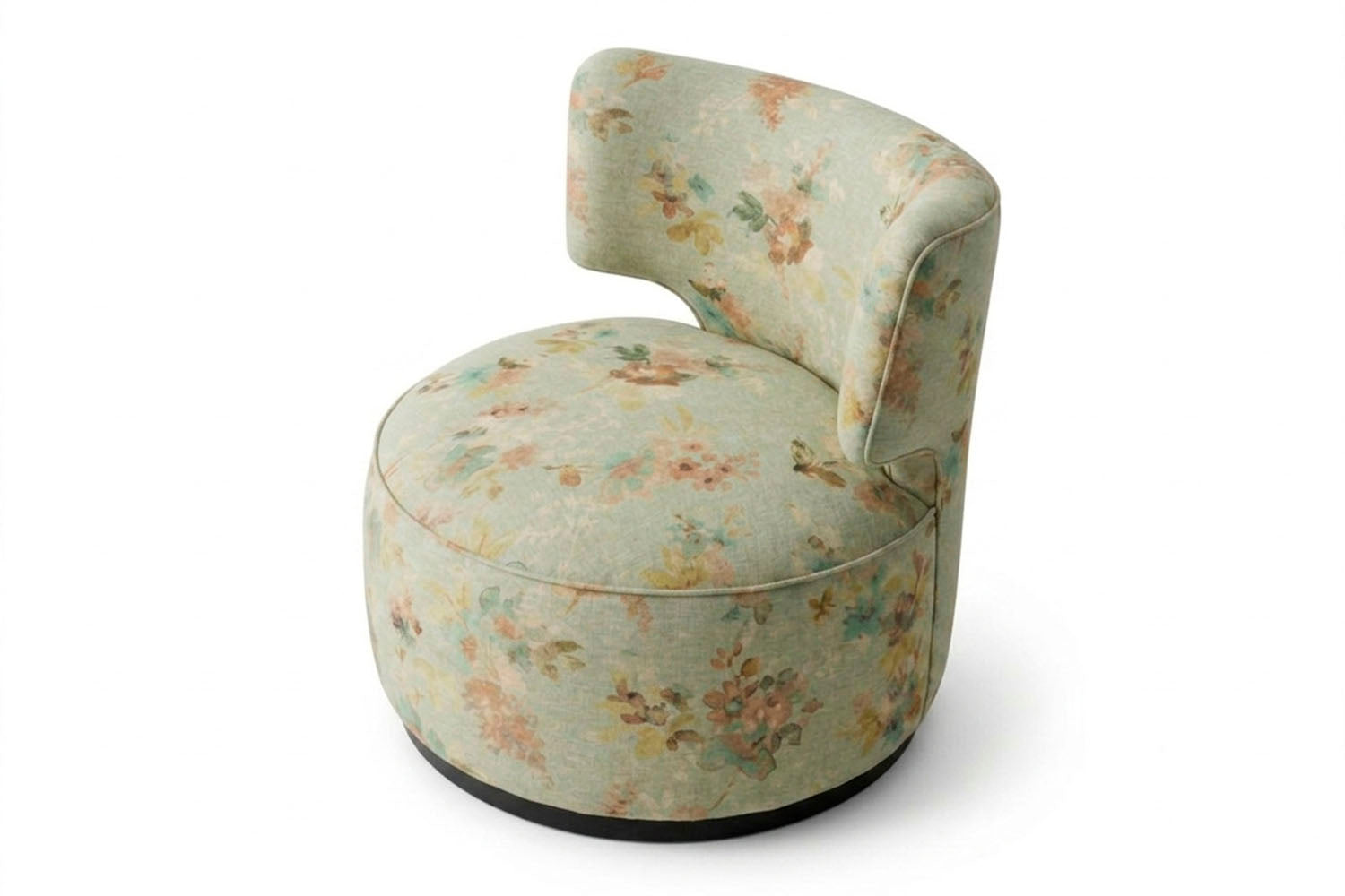 Capricho Swivel Chair Green Floral