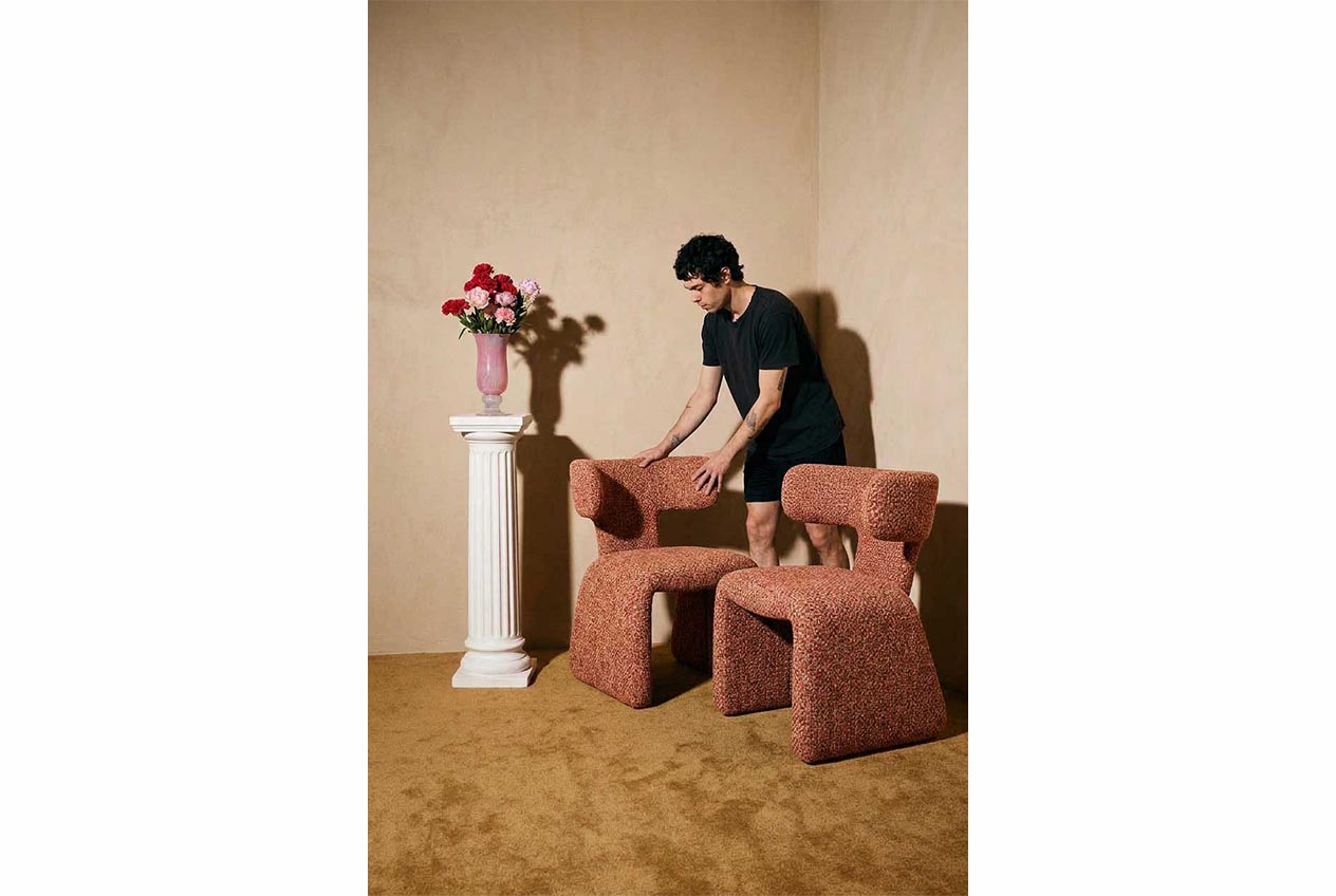 Euforia Dining Chair Orange Chenille