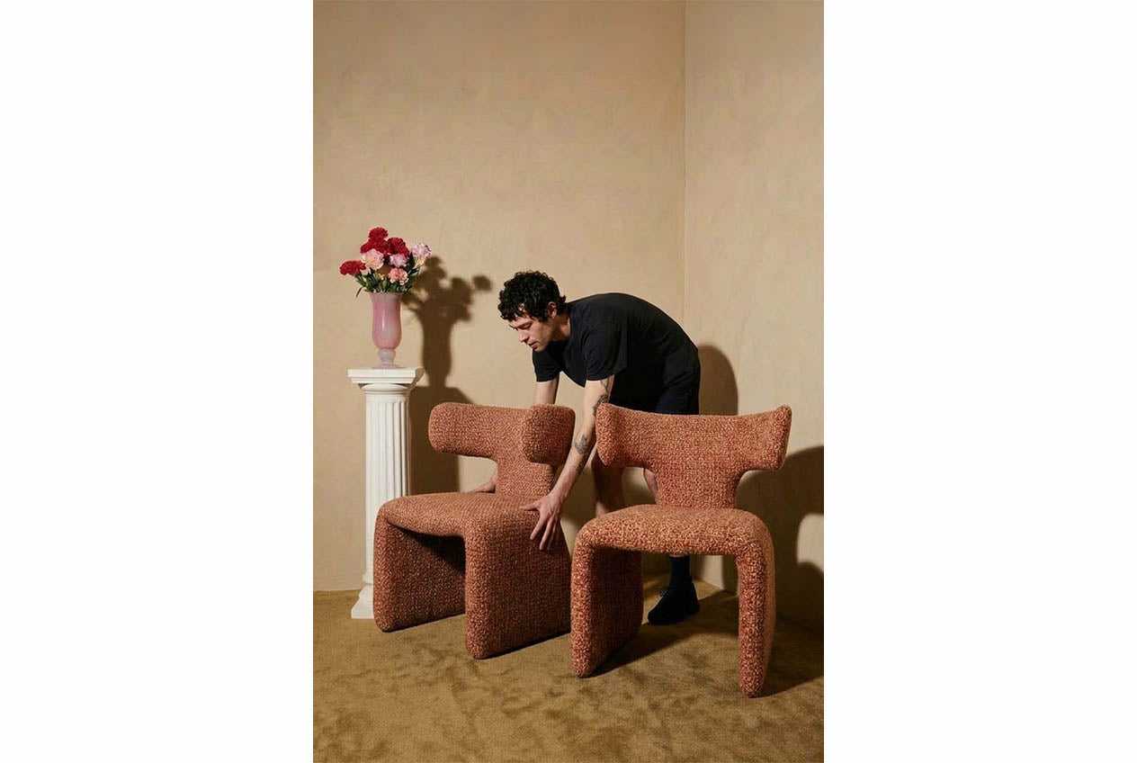 Euforia Dining Chair Orange Chenille
