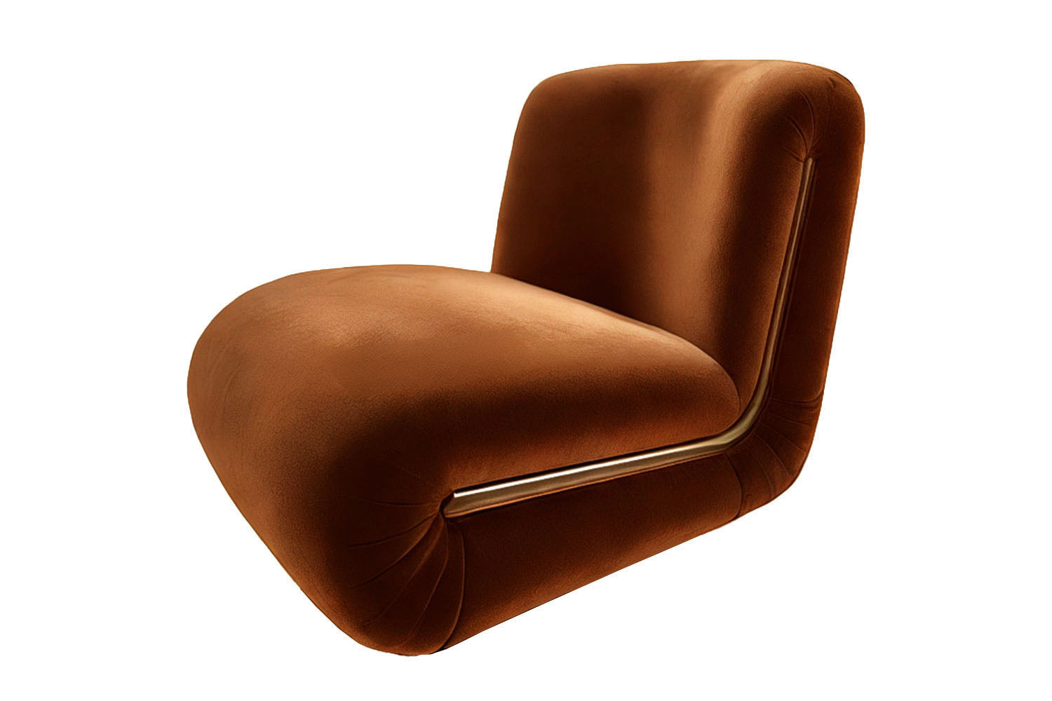 Frenesí Lounge Chair Brown Velvet