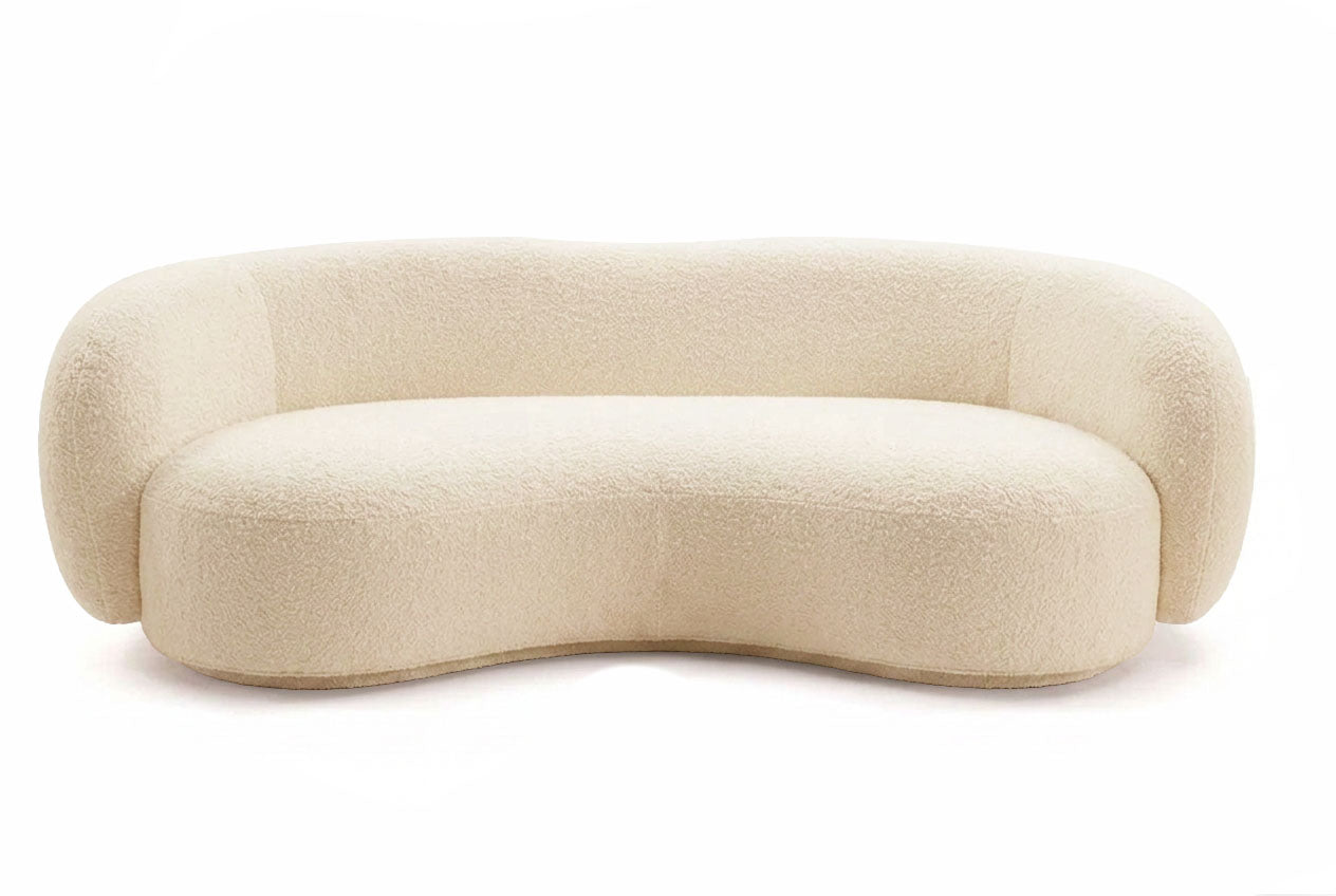 Melancolía Sofa White Bouclé