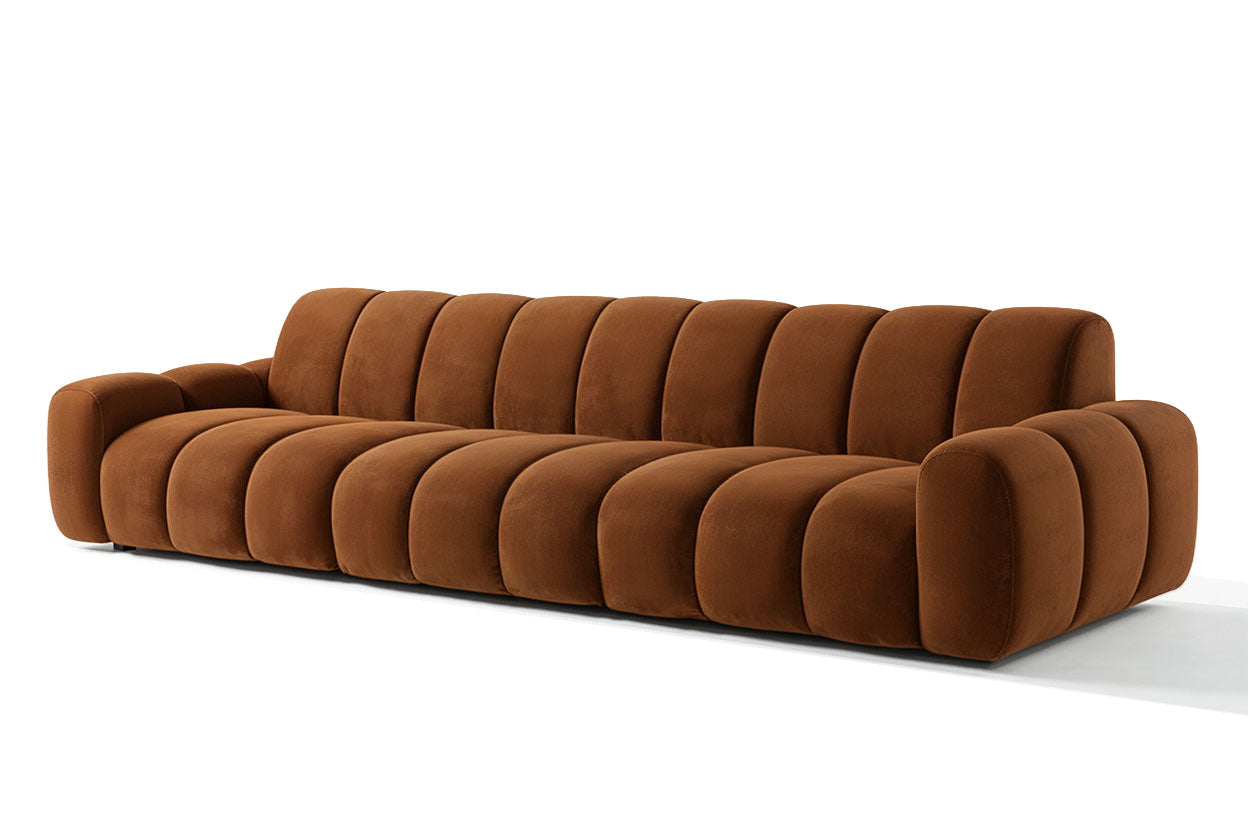 Temple Sofa Brown Velvet