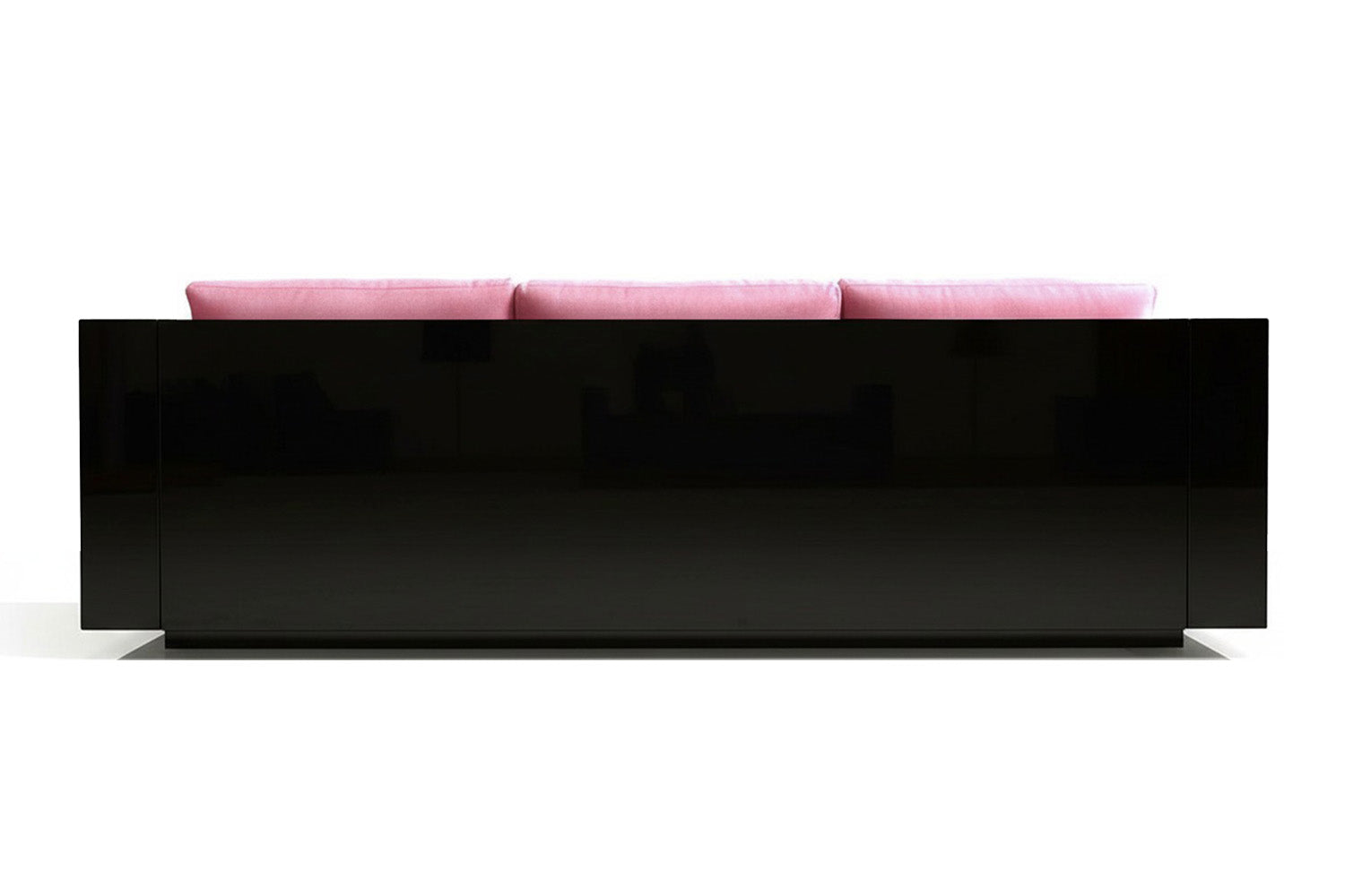 Revolución Sofa Pink Velvet Black Lacquer
