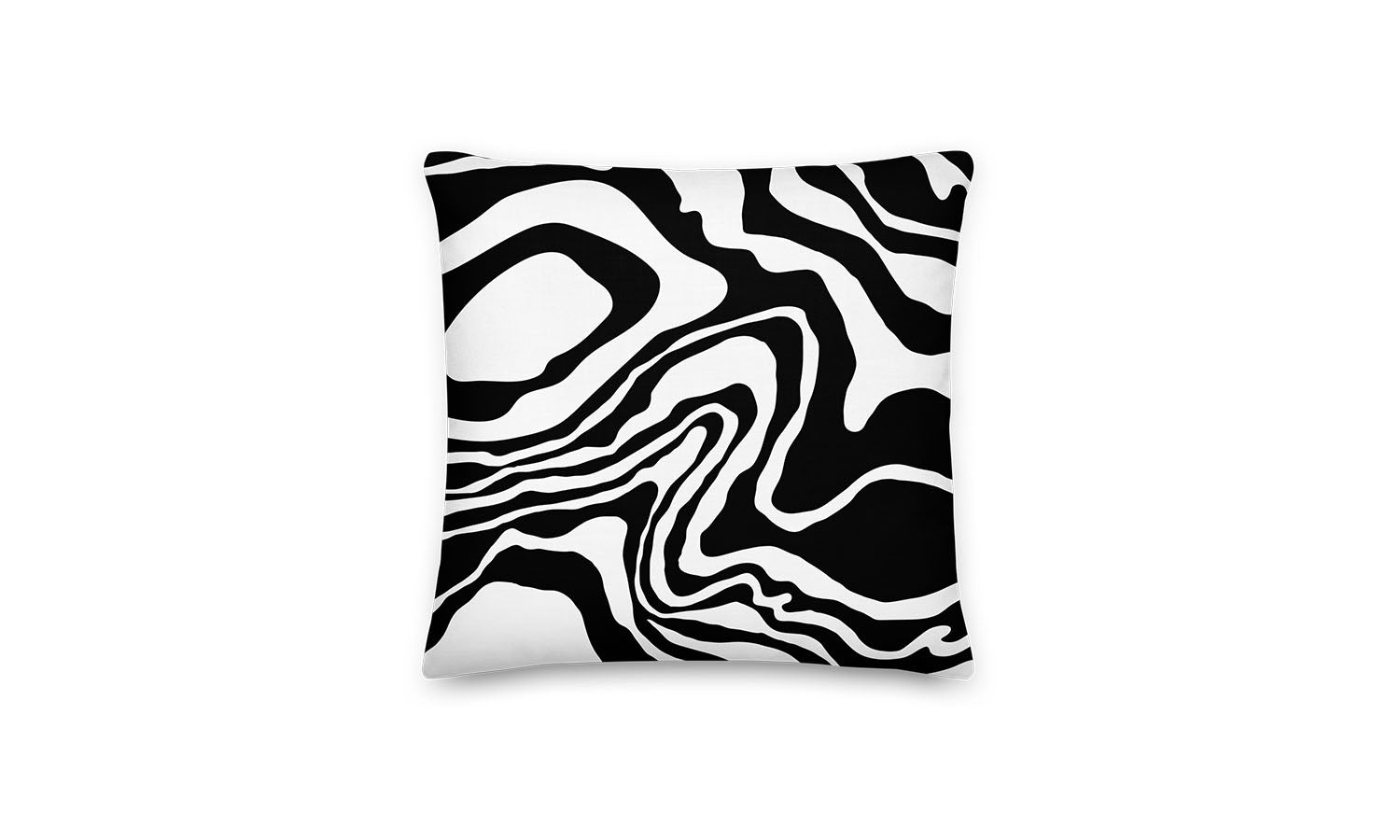 Trama Cushion Black/White Curves