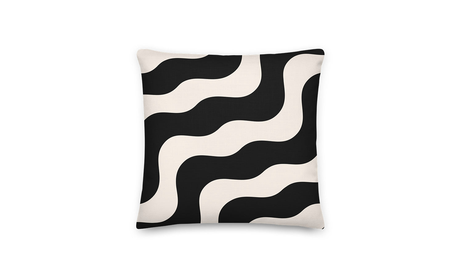 Trama Cushion Black/White Waves