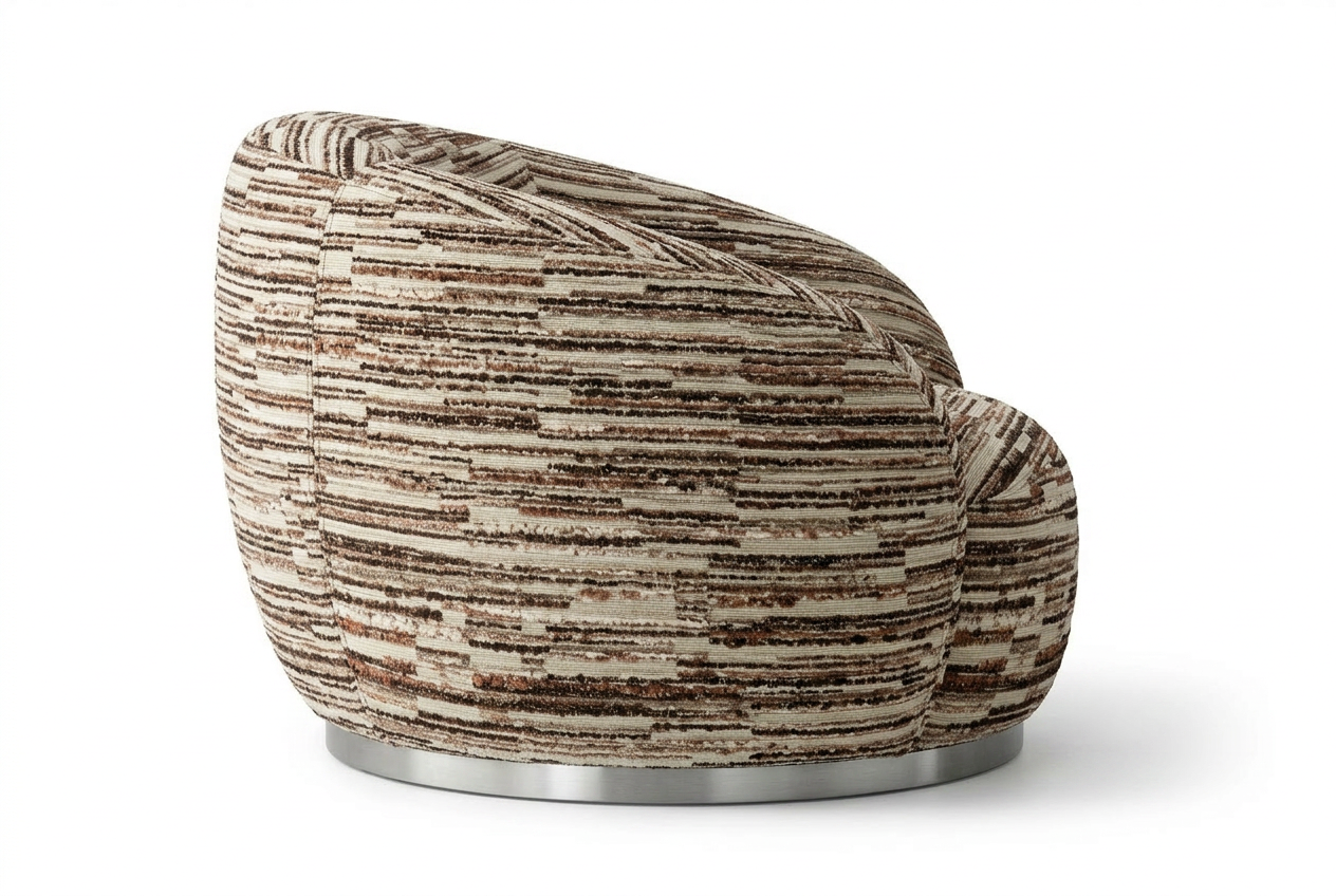 Tregua Swivel Chair Brown Slub