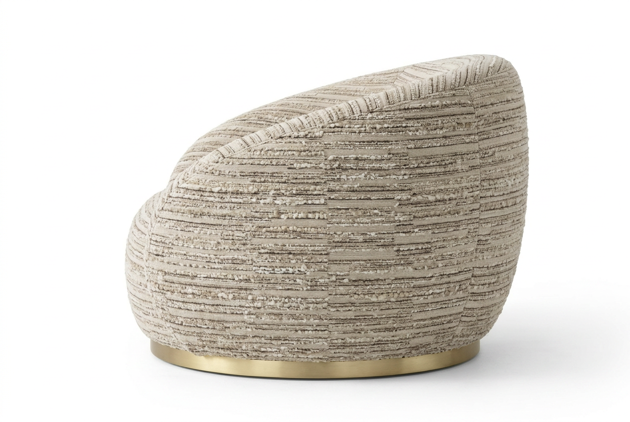 Tregua Swivel Chair White Slub