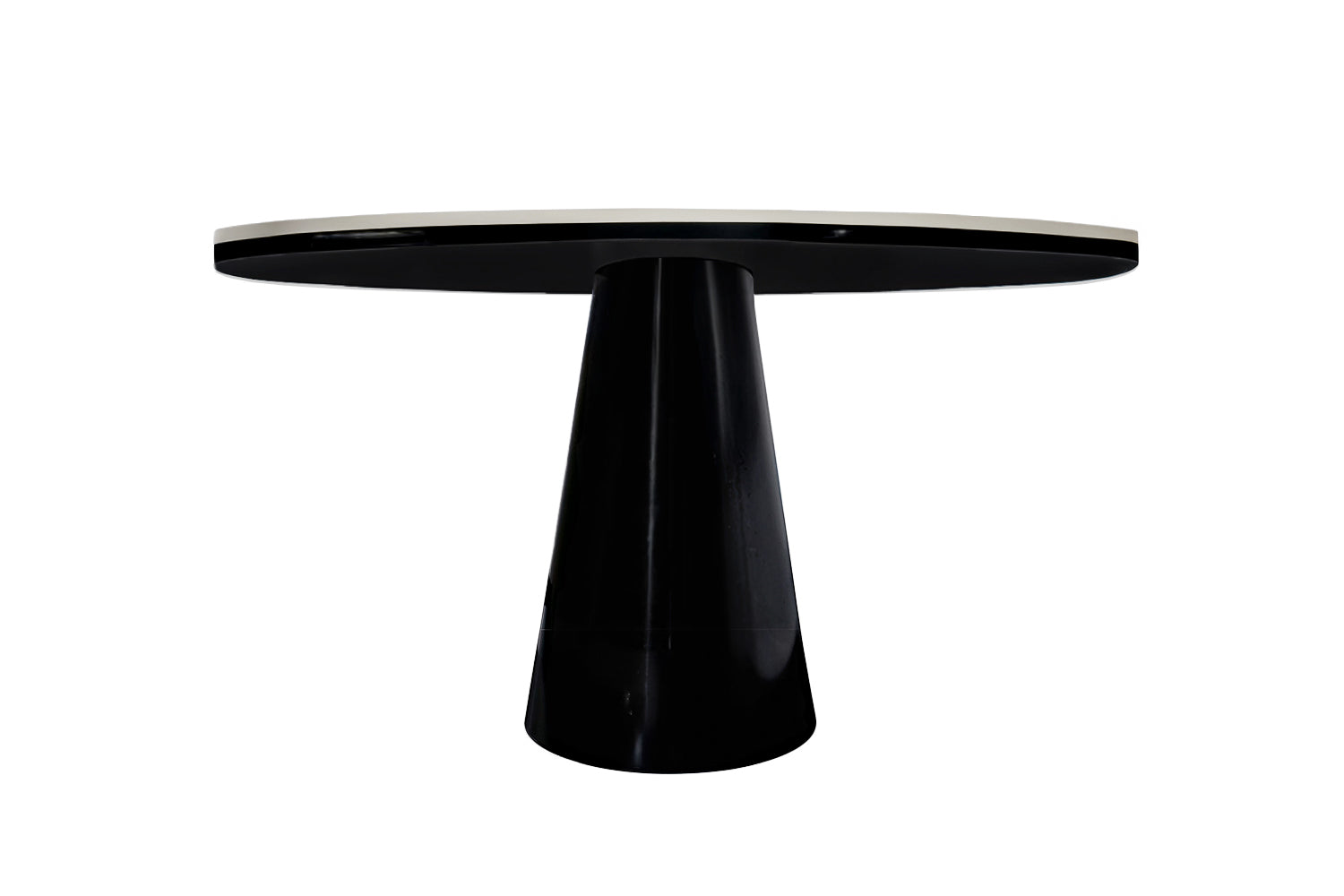 Chi Dining Table White/Black Gloss Lacquer