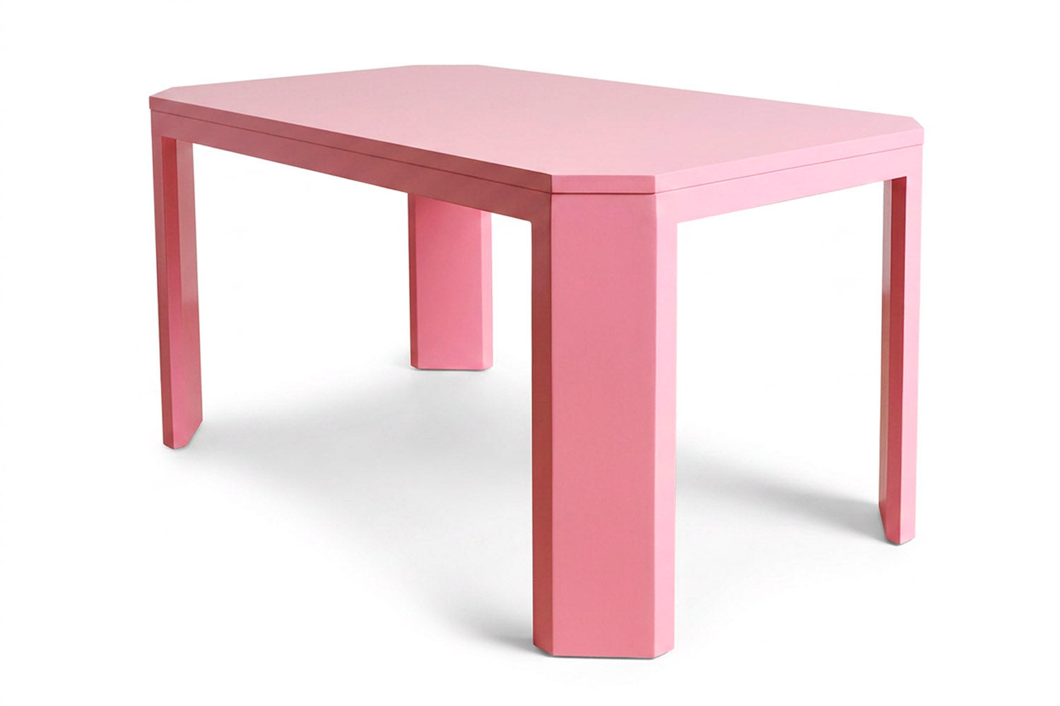 Acento Dining Table Pink Lacquer