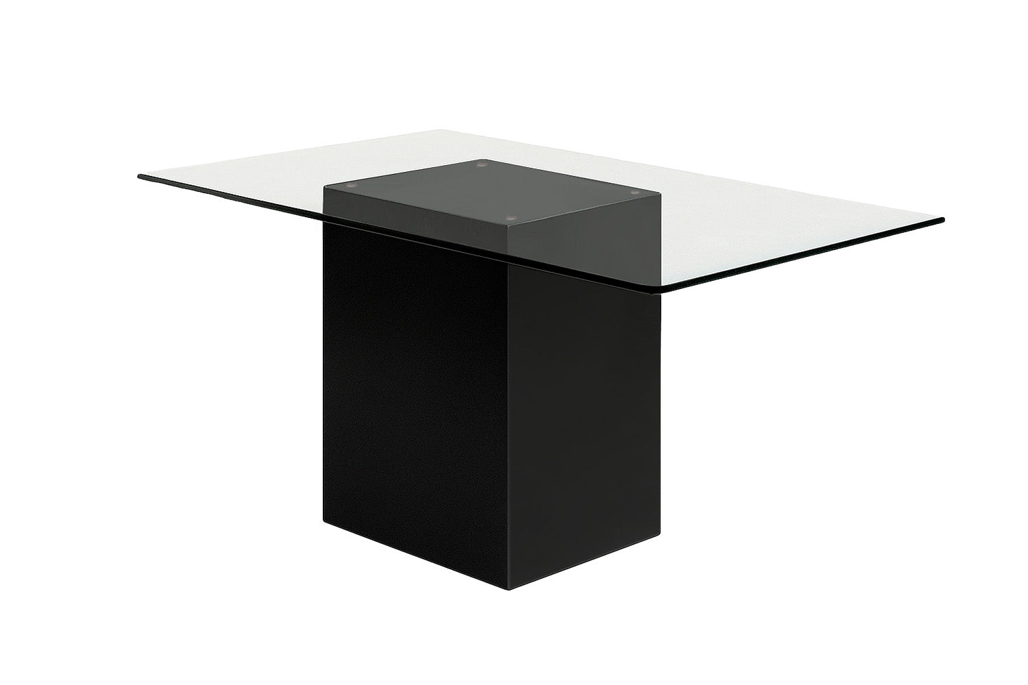 Aire Dining Table Glass & Black Lacquer