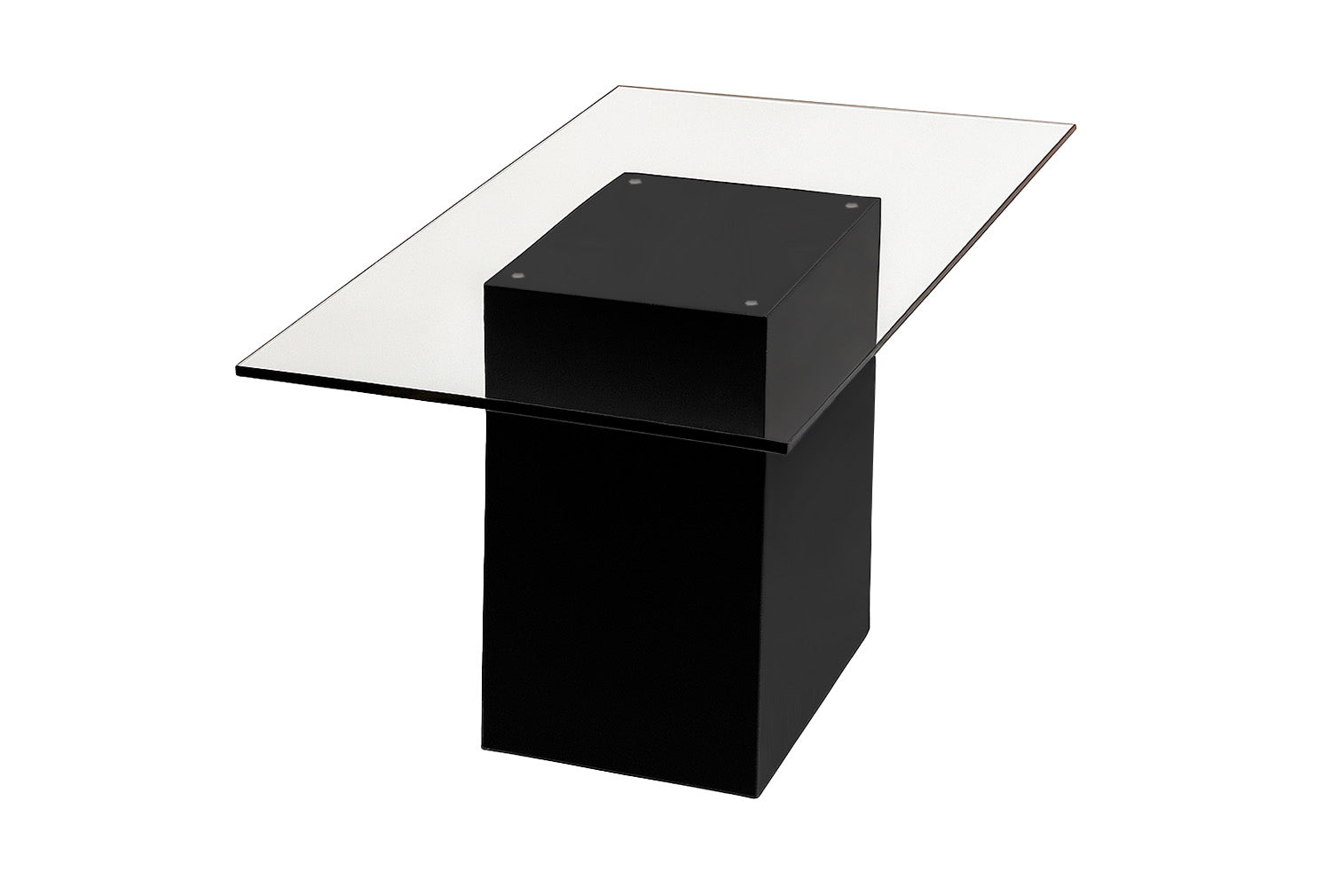 Aire Dining Table Glass & Black Lacquer