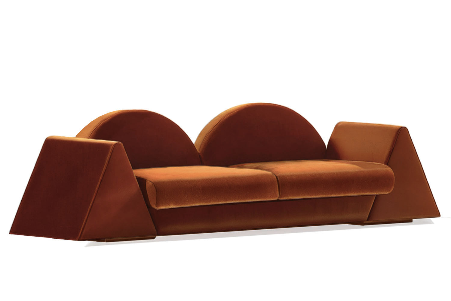 Amanecer Sofa Brown Velvet