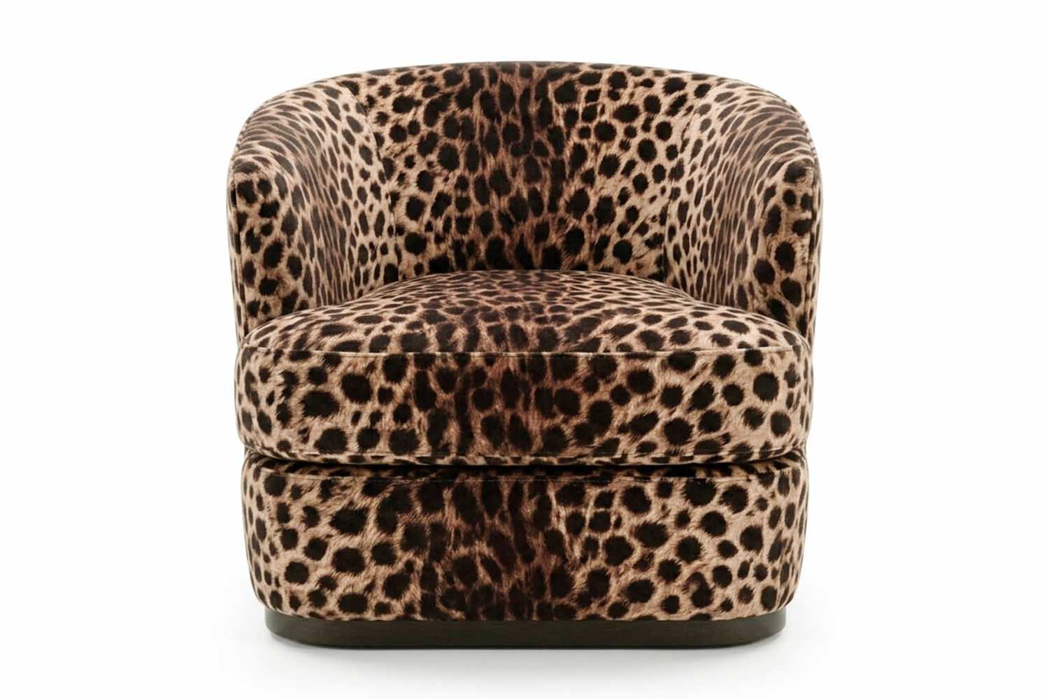 Ancla Swivel Chair Leopard