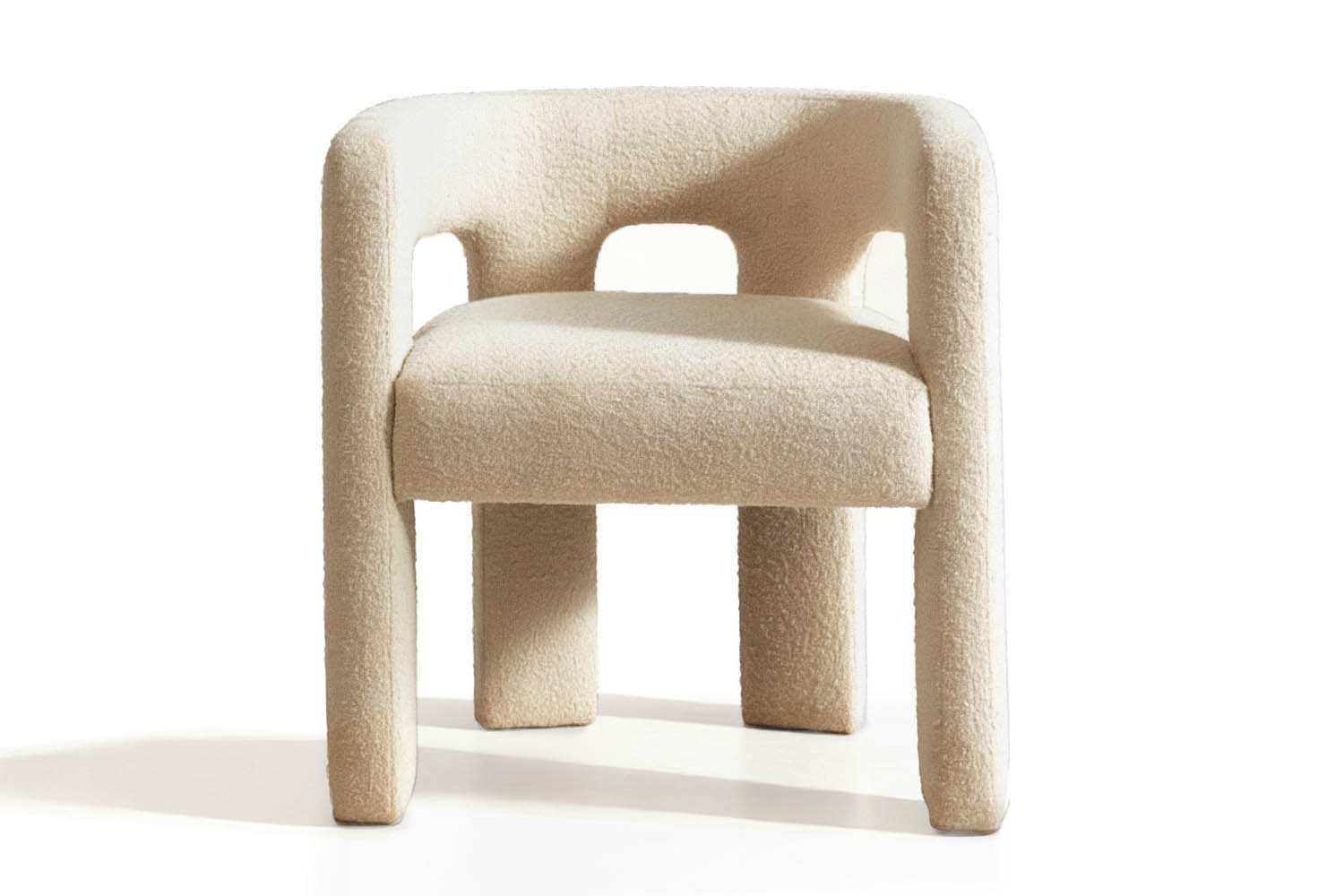 Brutal Armchair White Bouclé