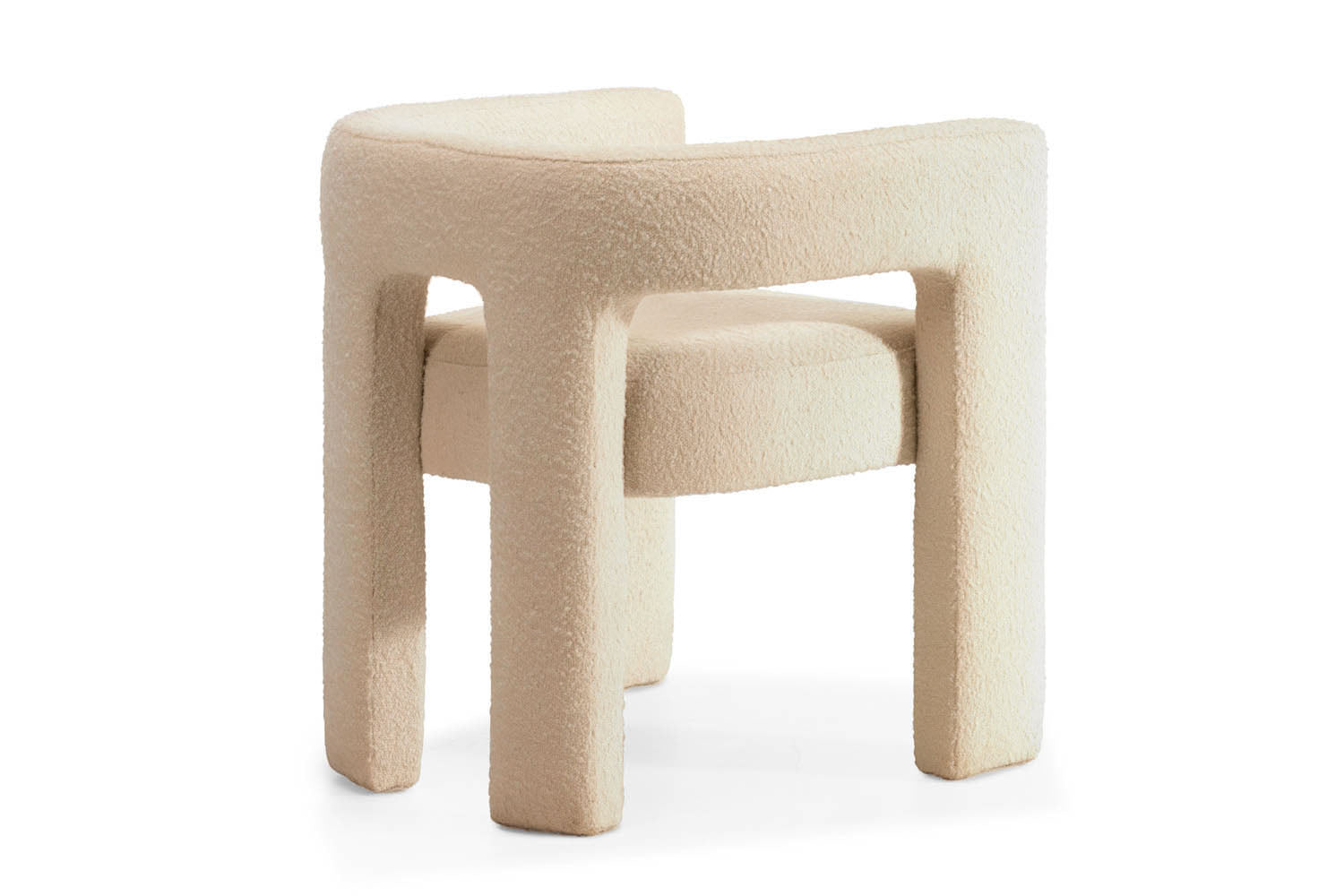 Brutal Armchair White Bouclé