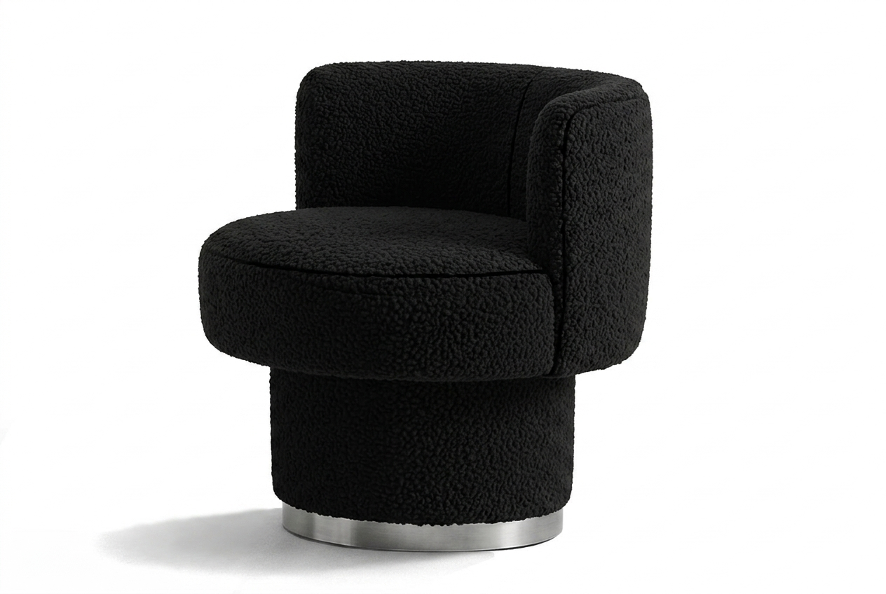 Caos Accent Chair Black Sheep Chrome