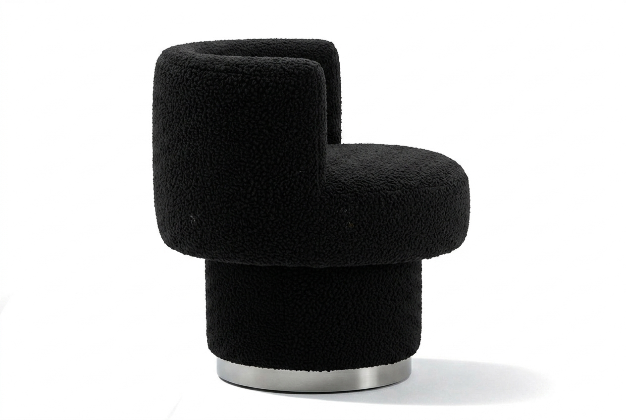 Caos Swivel Chair Black Sheep Chrome