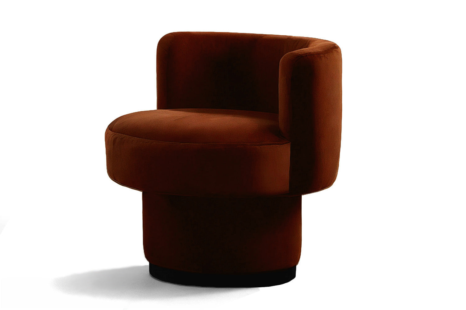 Caos Accent Chair Brown Velvet