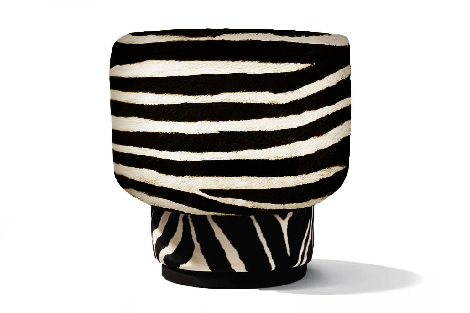 Caos Accent Chair Zebra Furry Velvet