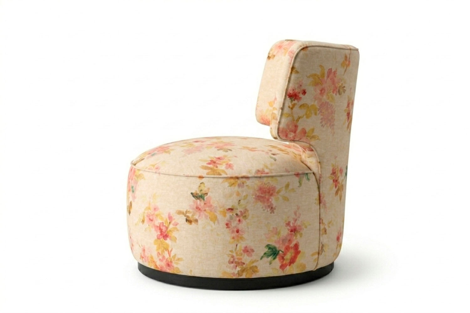 Capricho Swivel Chair Creme Floral
