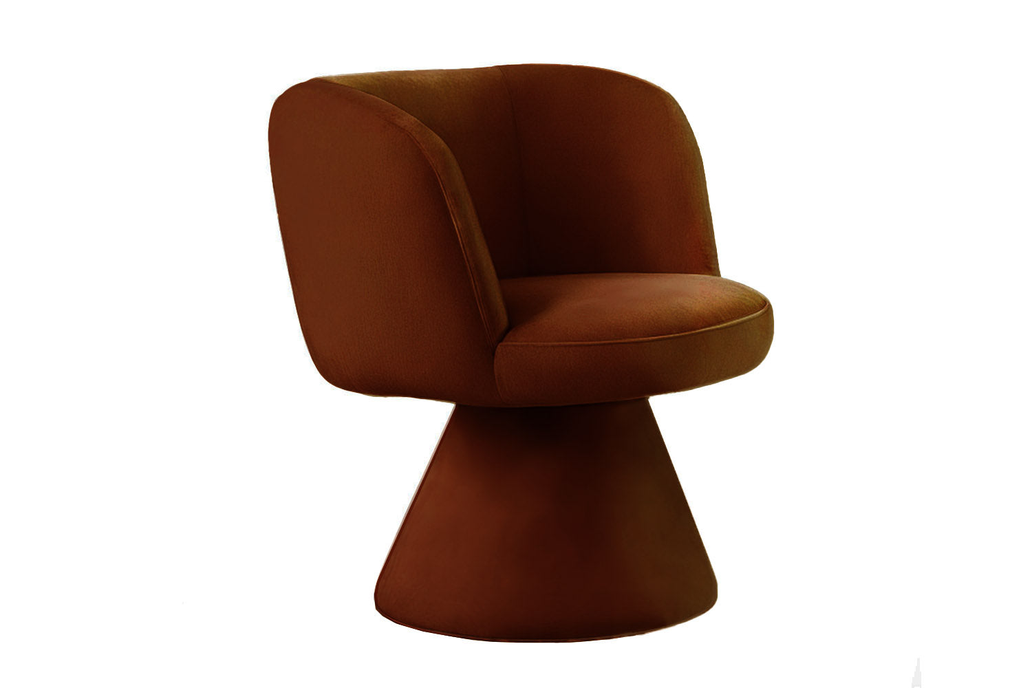 Coraje Dining Chair Brown Velvet