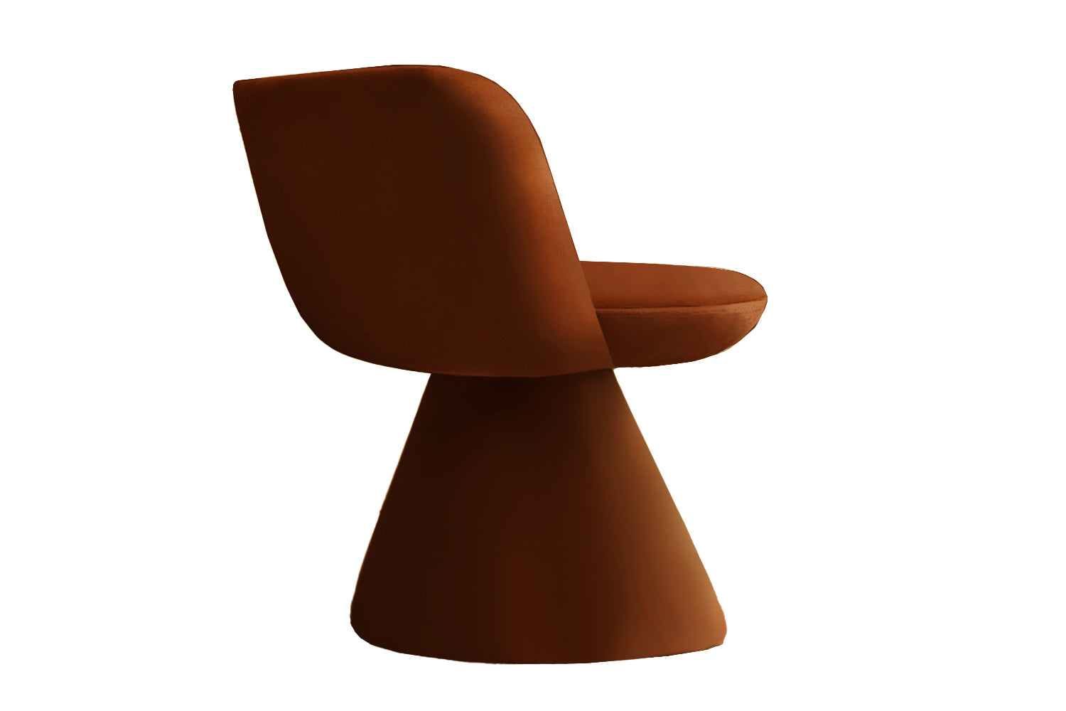 Coraje Dining Chair Brown Velvet