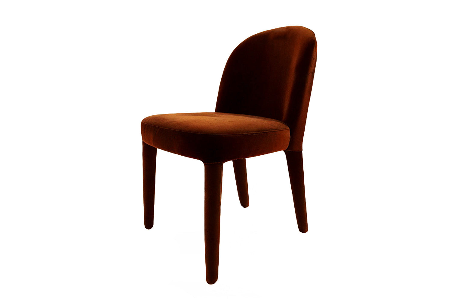 Eclipse Dining Chair Brown Velvet