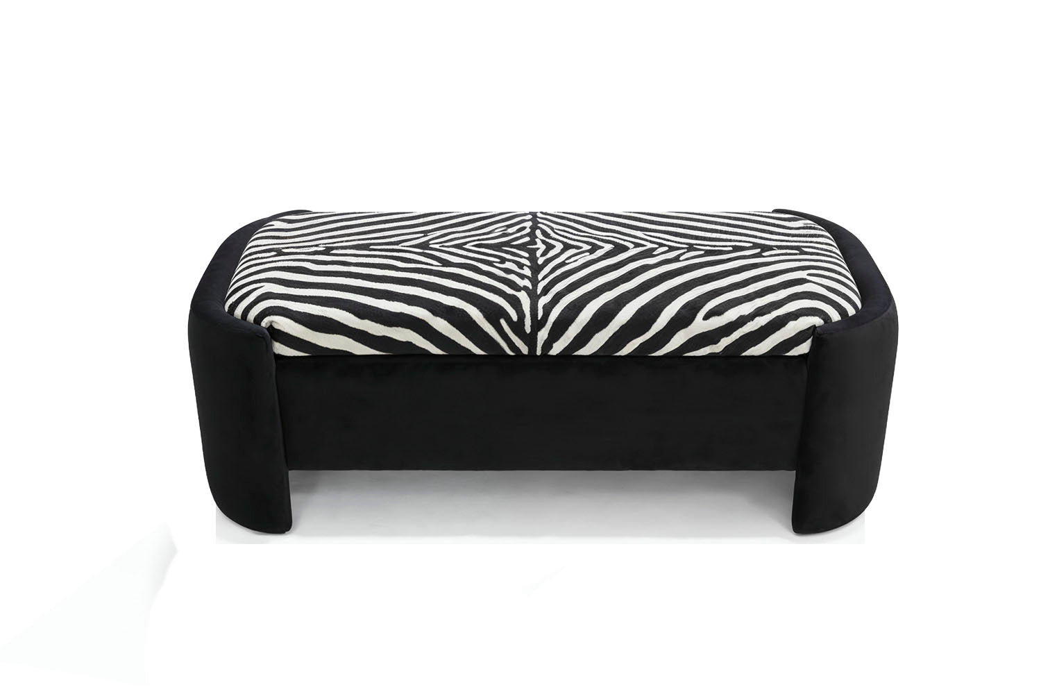 Enigma Bench Zebra and Black Velvet