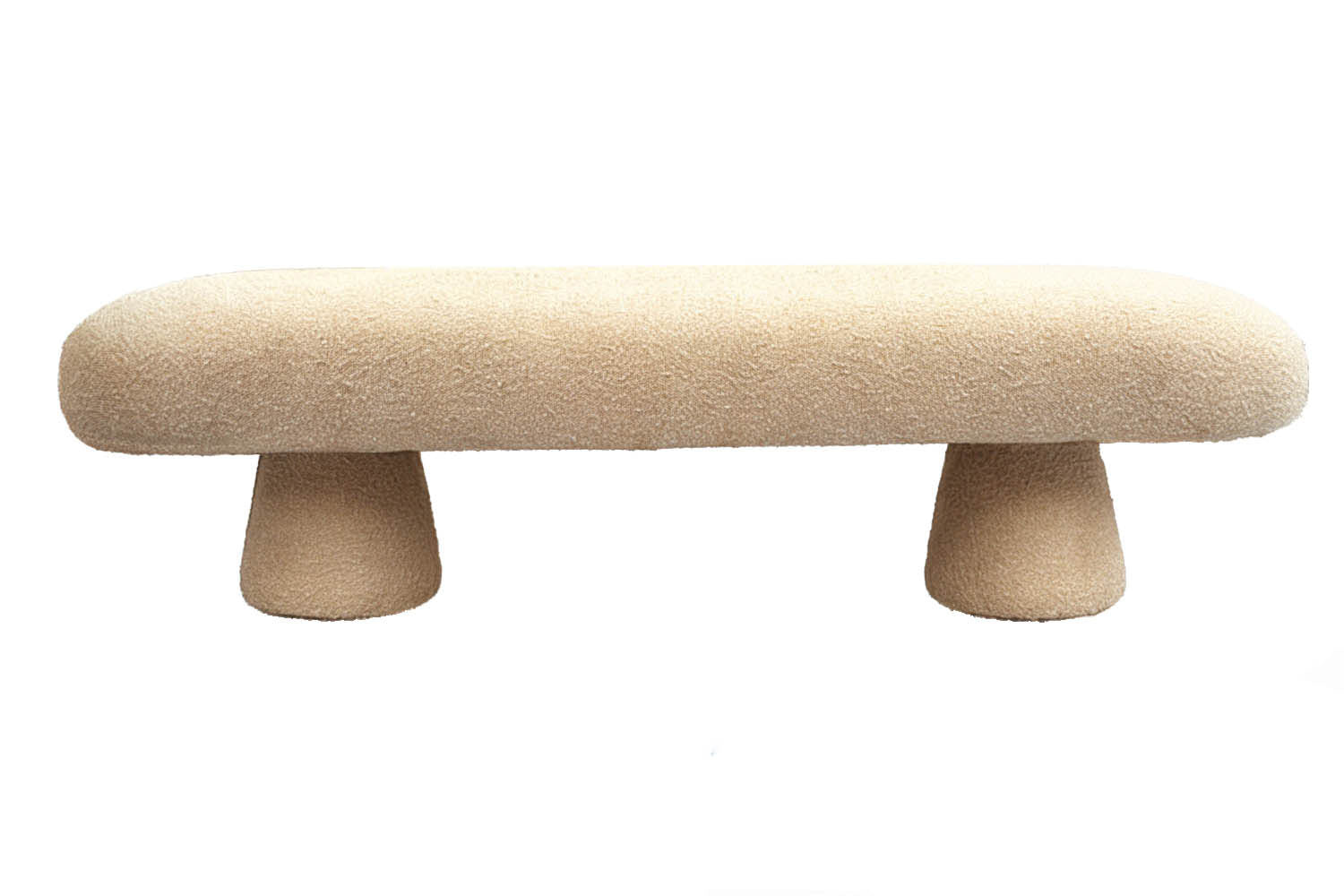 Éxtasis Bench White bouclé