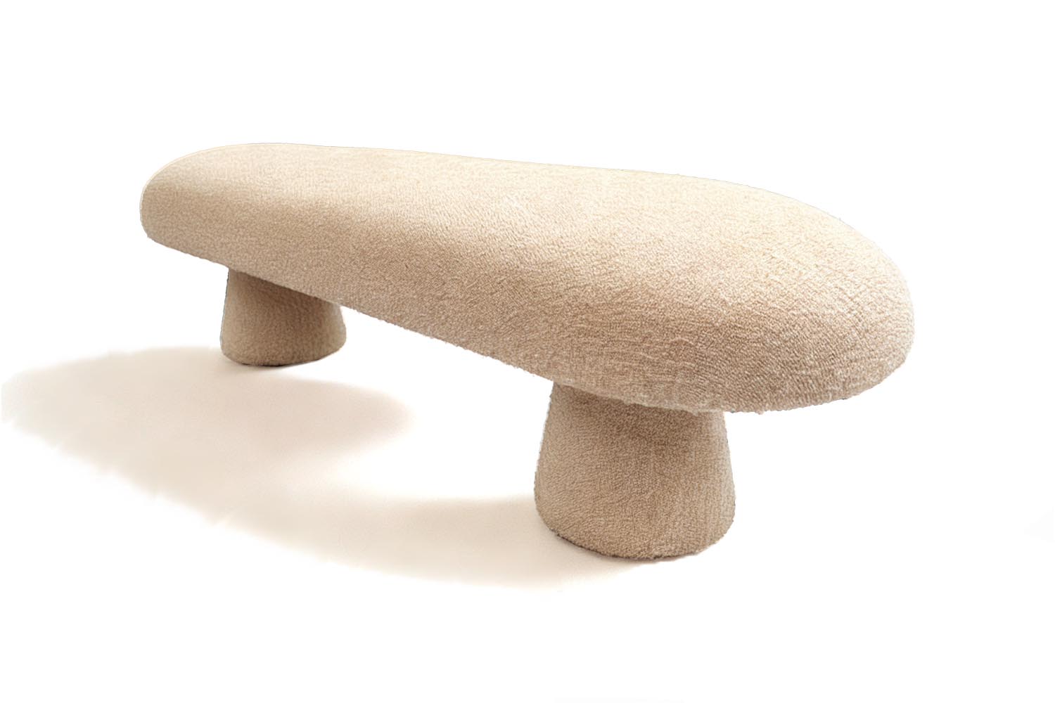 Éxtasis Bench White bouclé