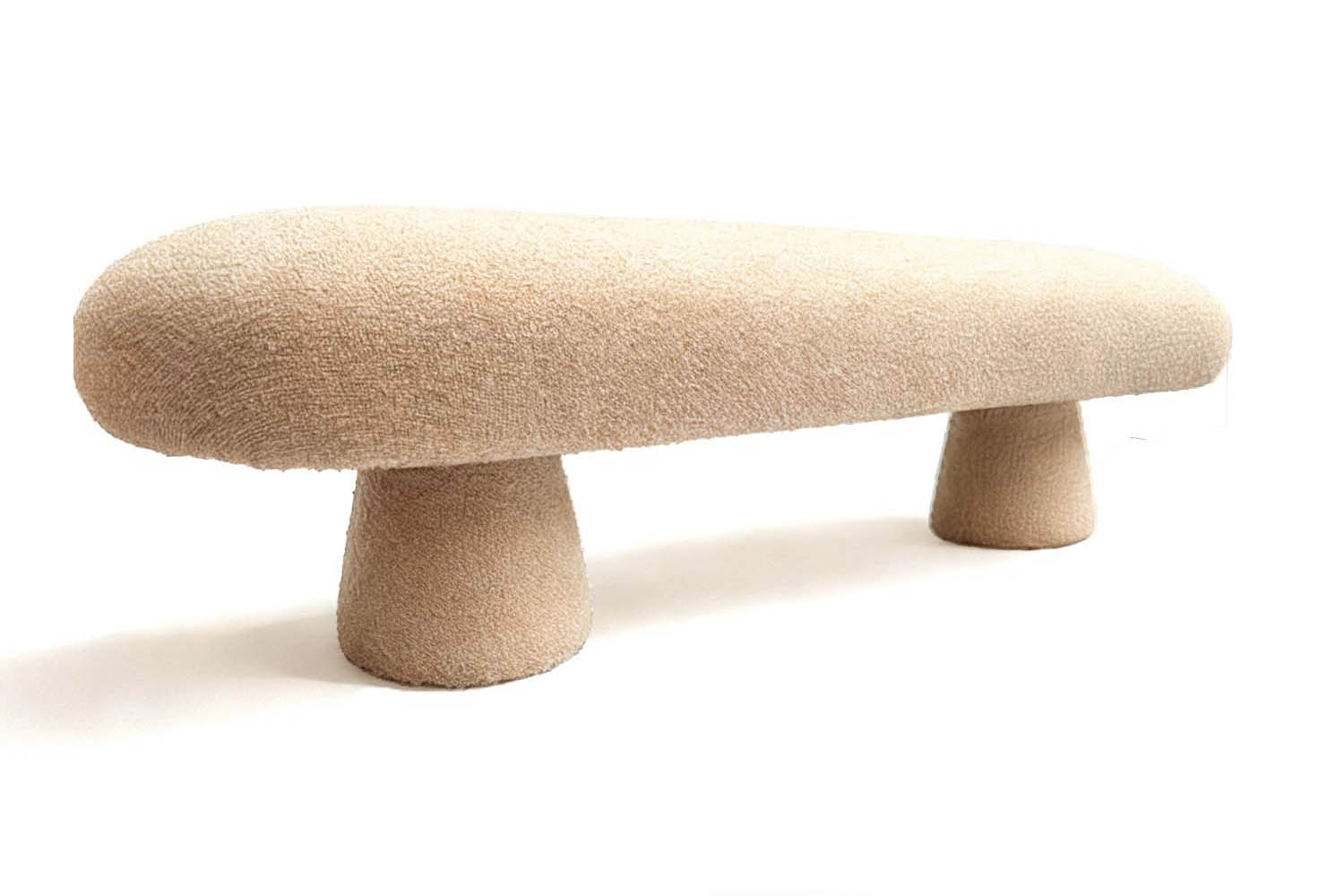 Éxtasis Bench White bouclé