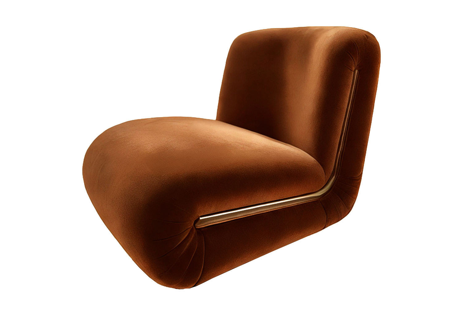 Frenesí Lounge Chair Brown Velvet