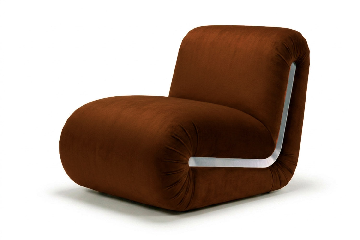Frenesí Lounge Chair Brown Velvet