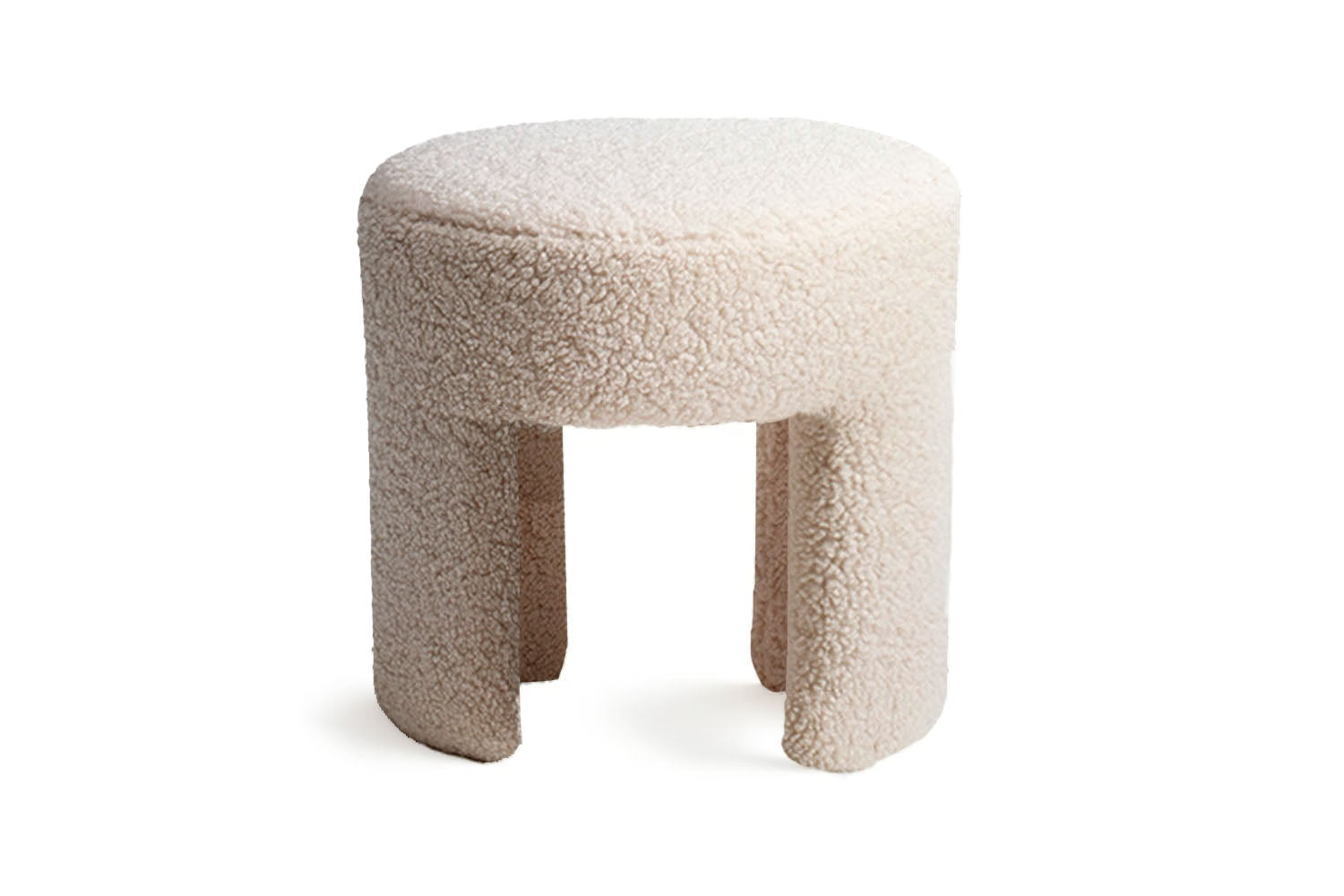 Furia Stool White Bouclé