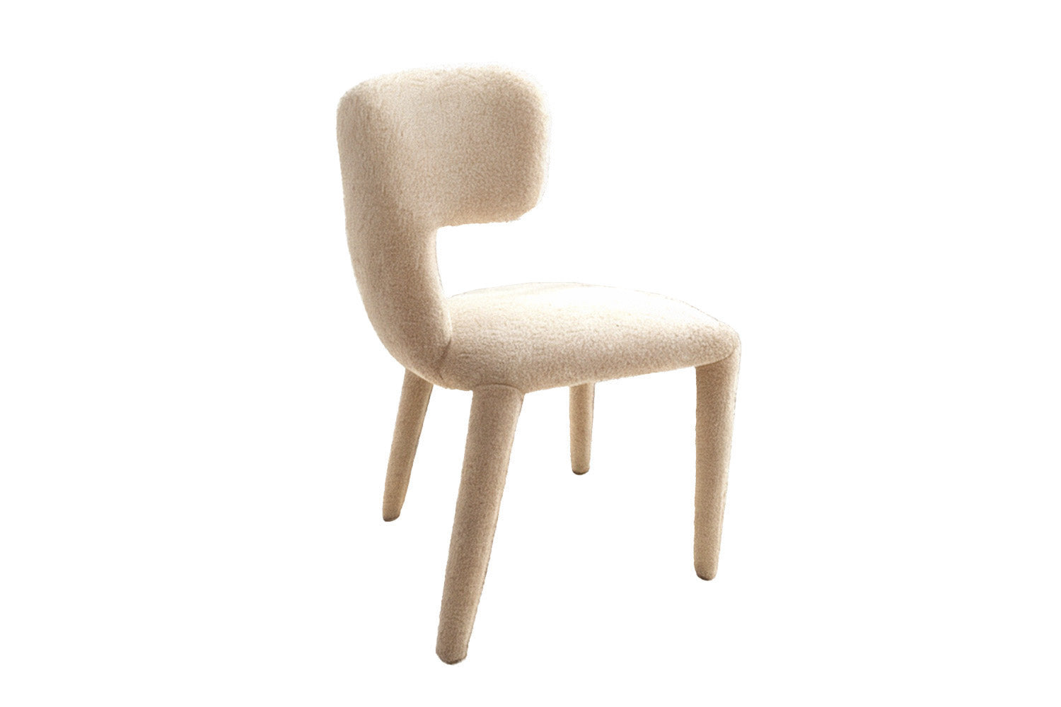 Instinto Dining Chair White Bouclé