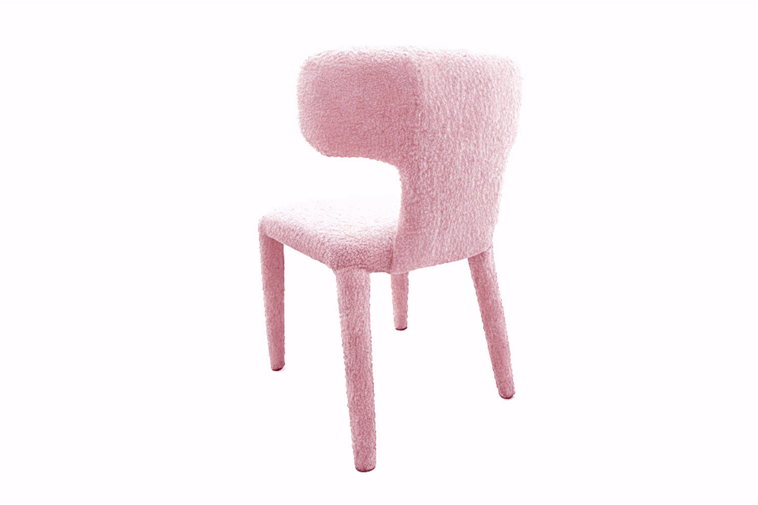 Instinto Dining Chair Pink Bouclé