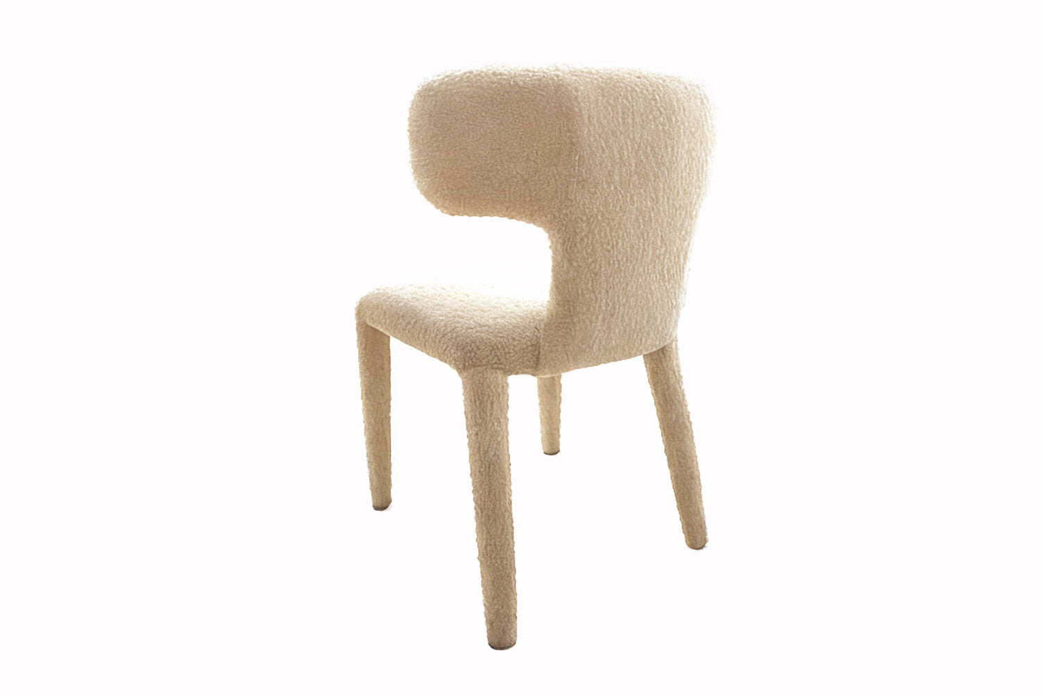 Instinto Dining Chair White Bouclé