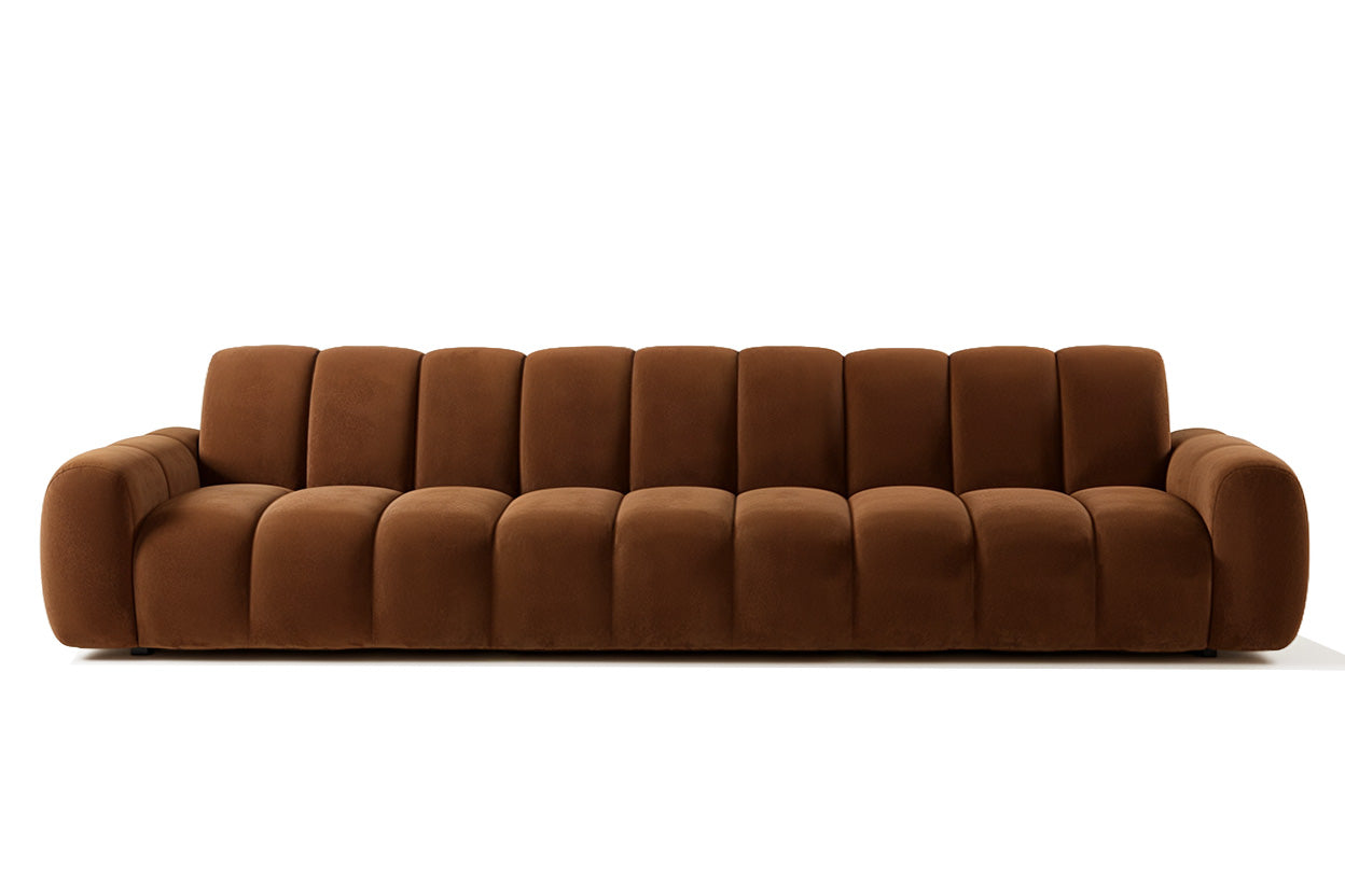 Temple Sofa Brown Velvet