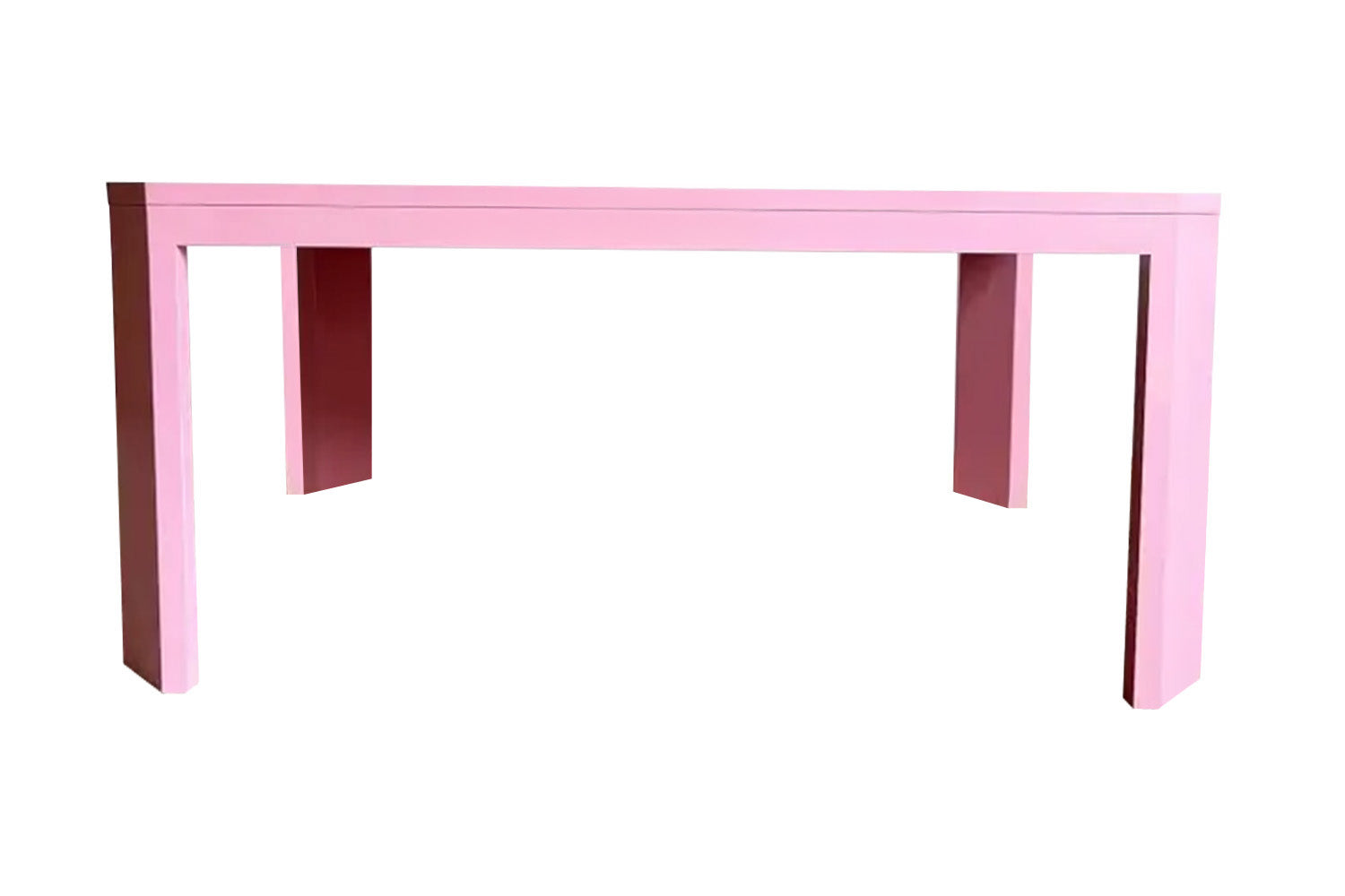 Acento Dining Table Pink Lacquer