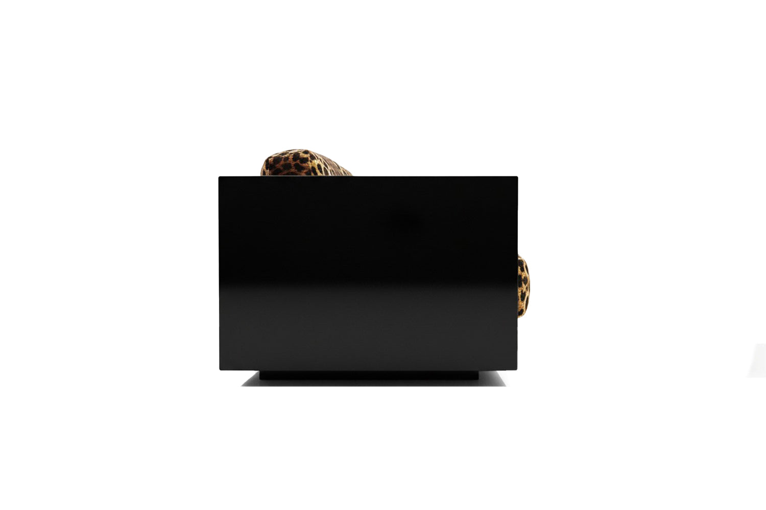 Revolución Sofa Leopard Velvet Black Lacquer