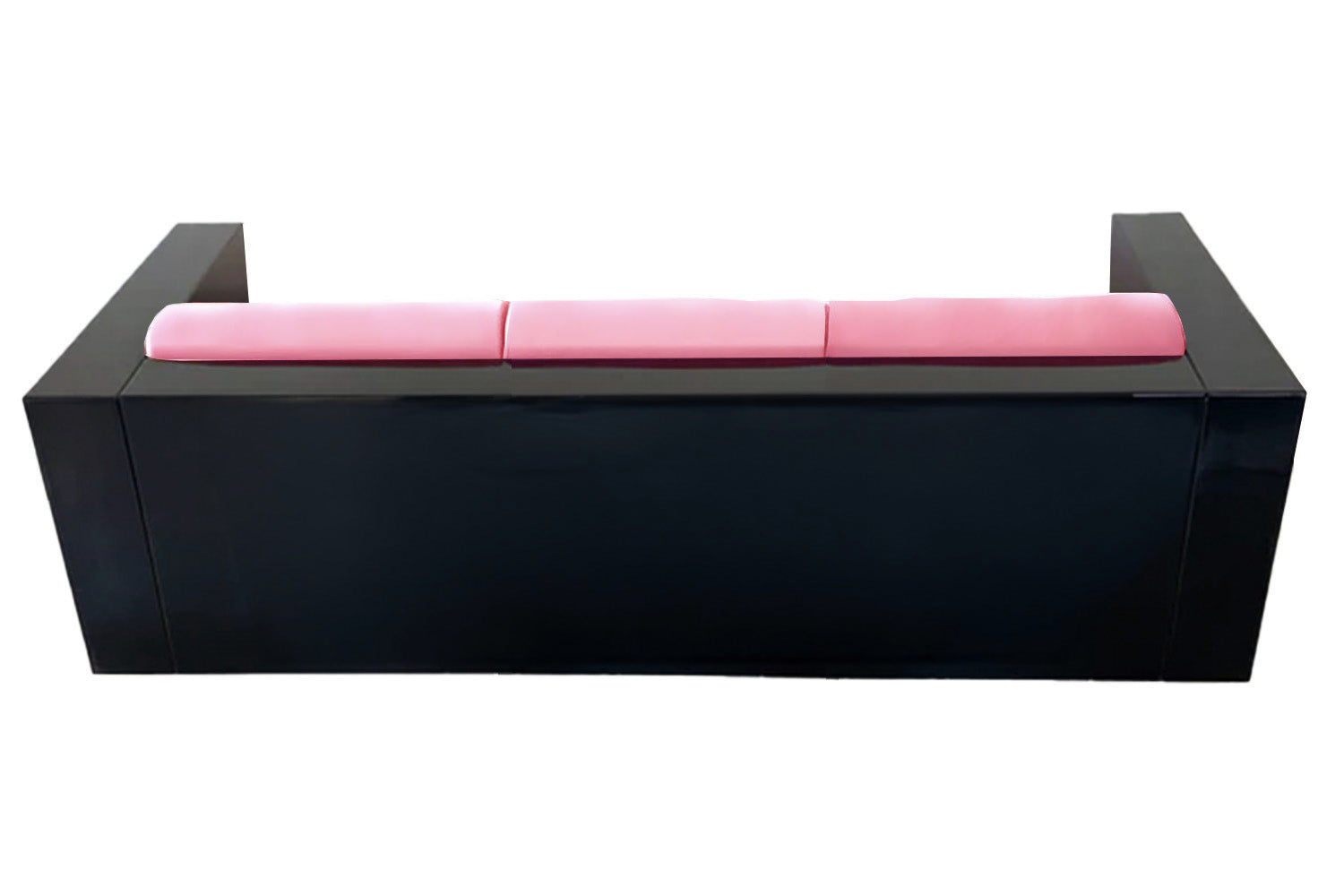 Revolución Sofa Pink Velvet Black Lacquer